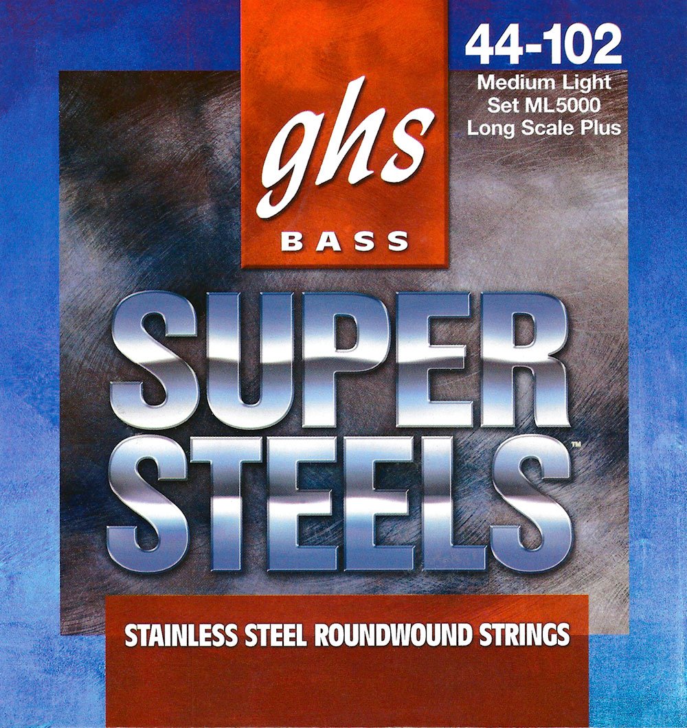 Ghs Strings Ml5000 Super Steels Stainless Steel Bass Guitar Strings, Medium