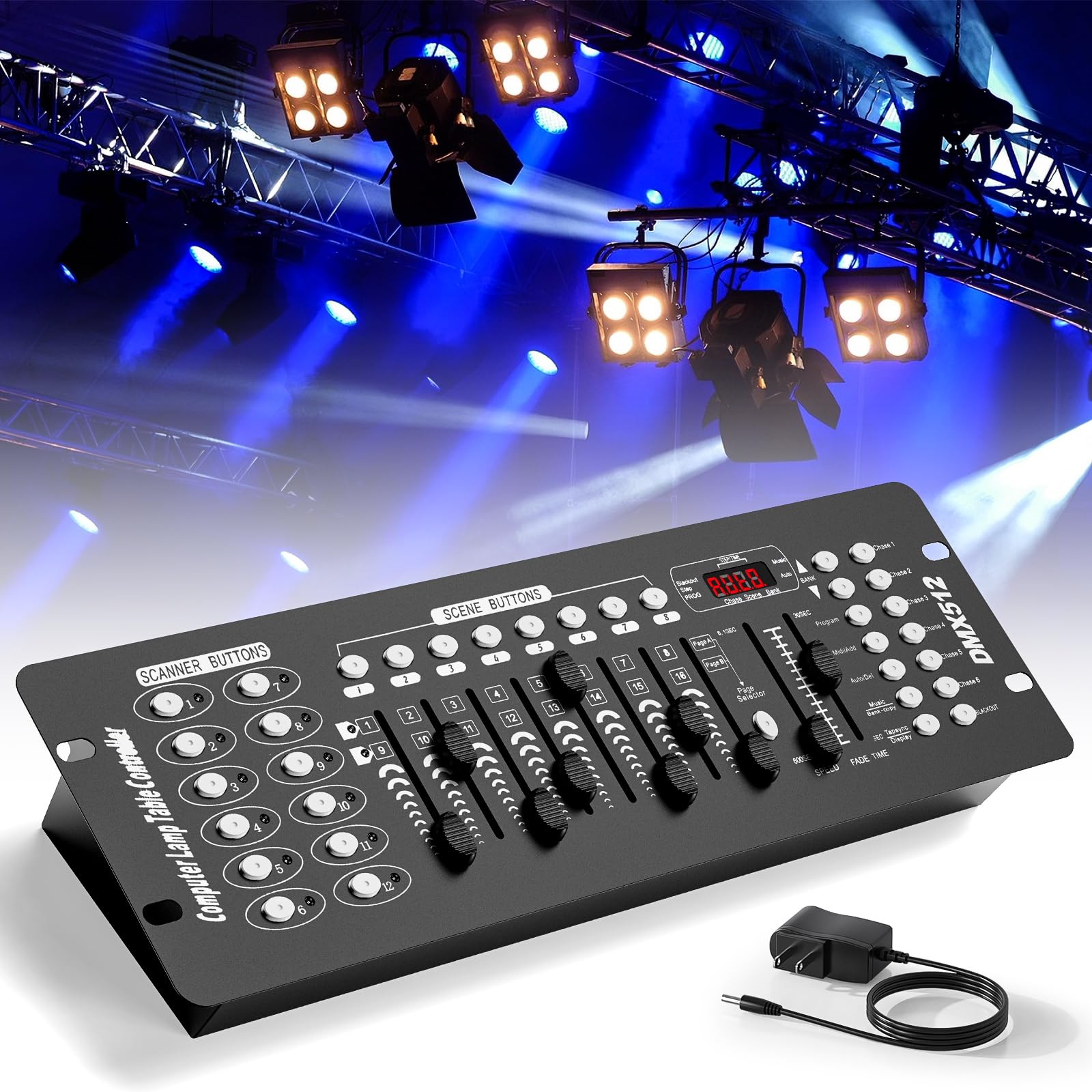 192 DMX Controller Use for Editing Program of Stage Lighting,DMX 512 DJ Controller Stage Light Controller Panel DMX Console for 