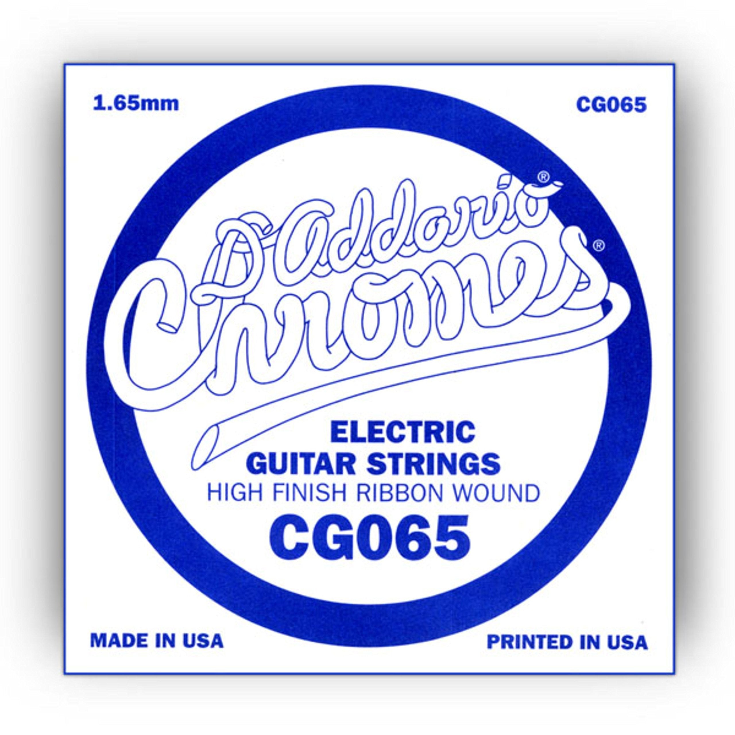 D'Addario Cg065 Flat Wound Electric Guitar Single String, .065