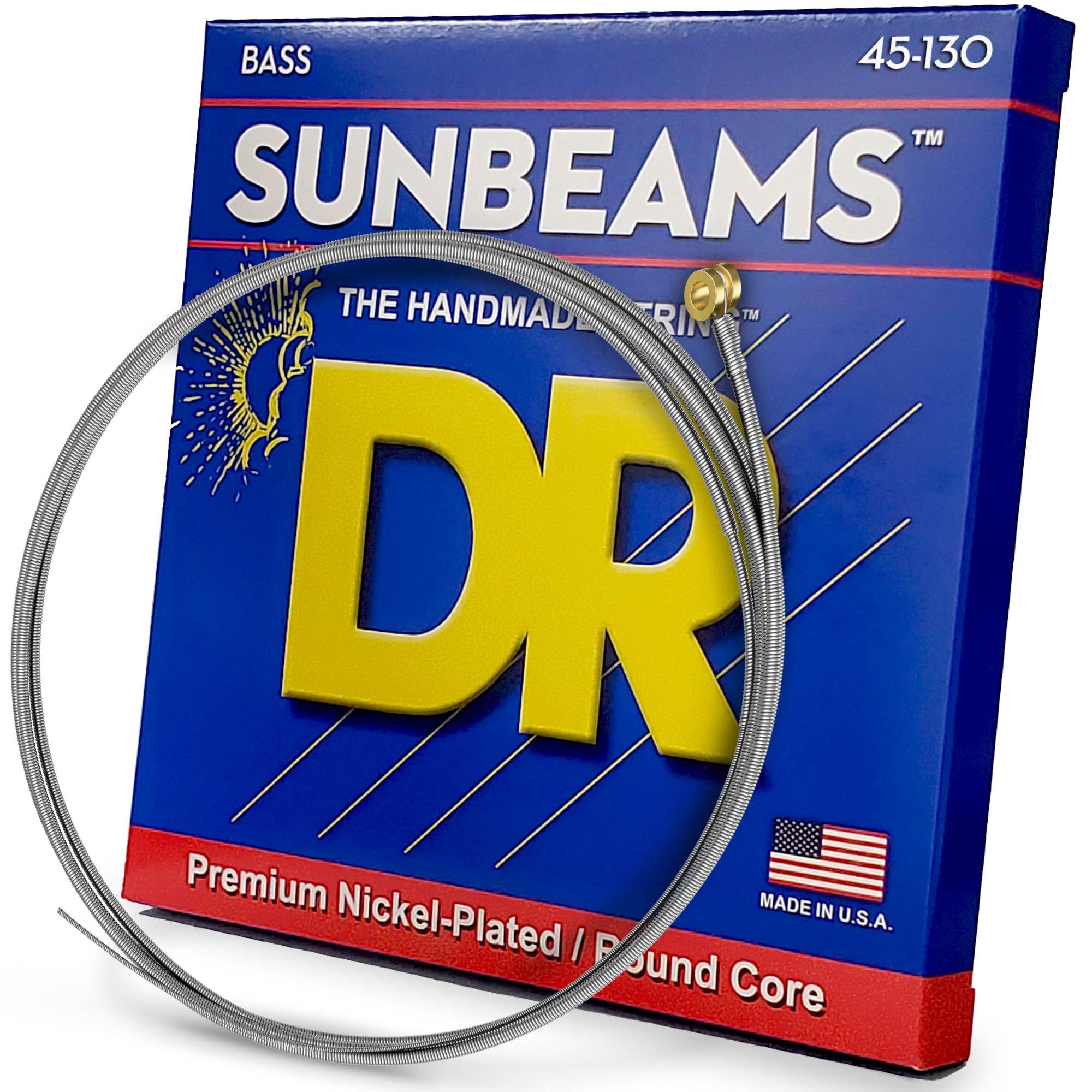 DR Strings NMR5-130 Sunbeam Nickel Plated Bass Strings, Medium to Heavy 5-String, 45-130 (NMR5-130)