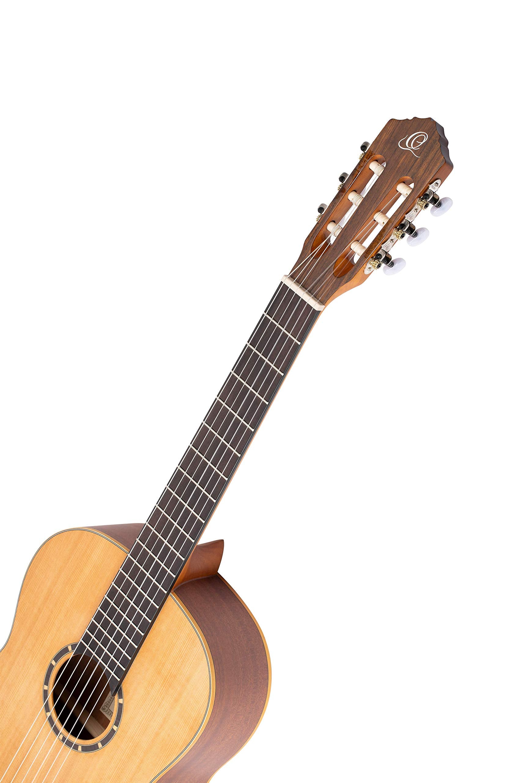 Ortega Guitars 6 String Family Series Full Size Nylon Classical Guitar w/Bag, Right, Cedar Top-Natural-Satin, (R122)