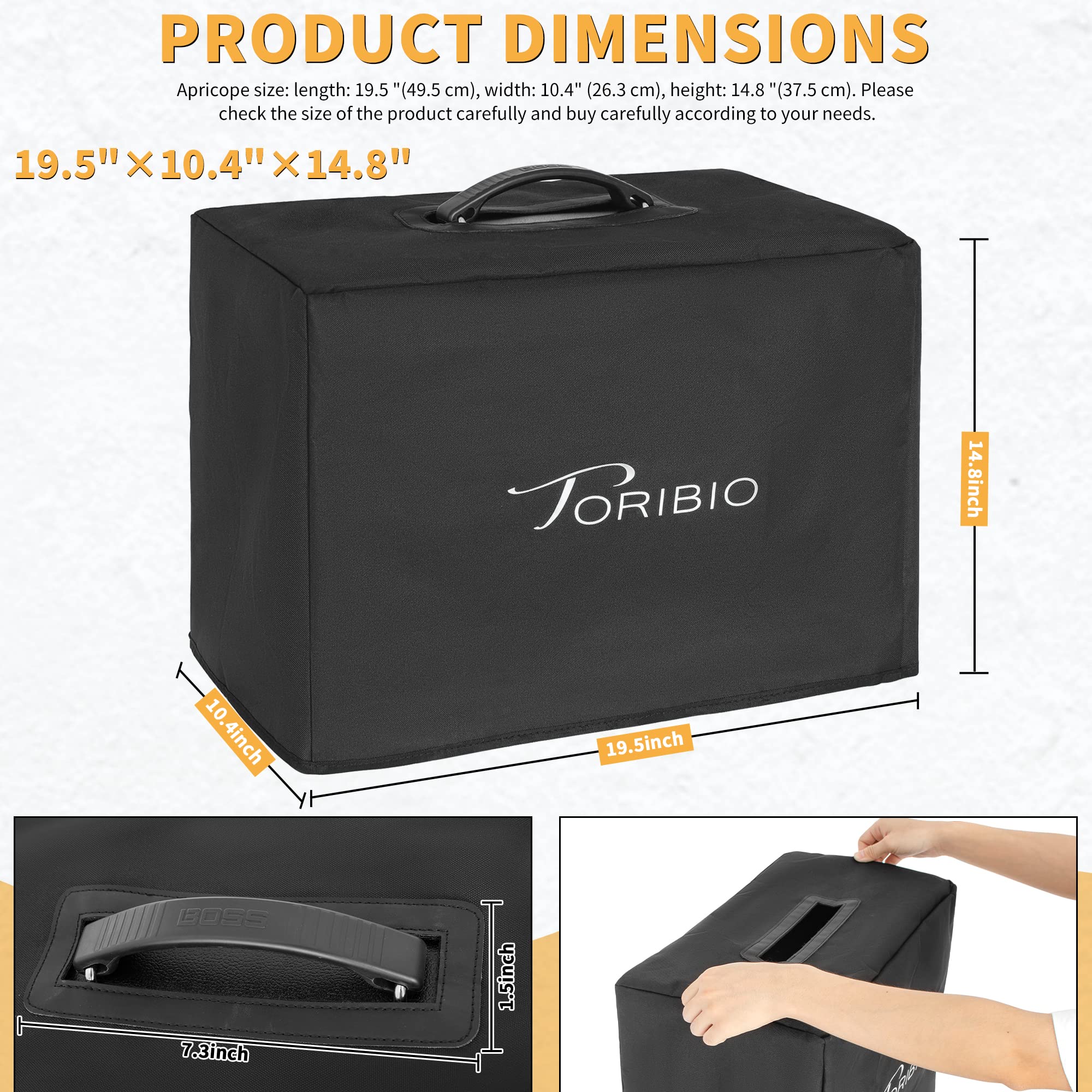 Amp Cover for Amplifier BOSS KATANA 50MKII, TORIBIO Dust Cover Protector Case, Guitar Amplifier Dust Cover - Protection from Dus