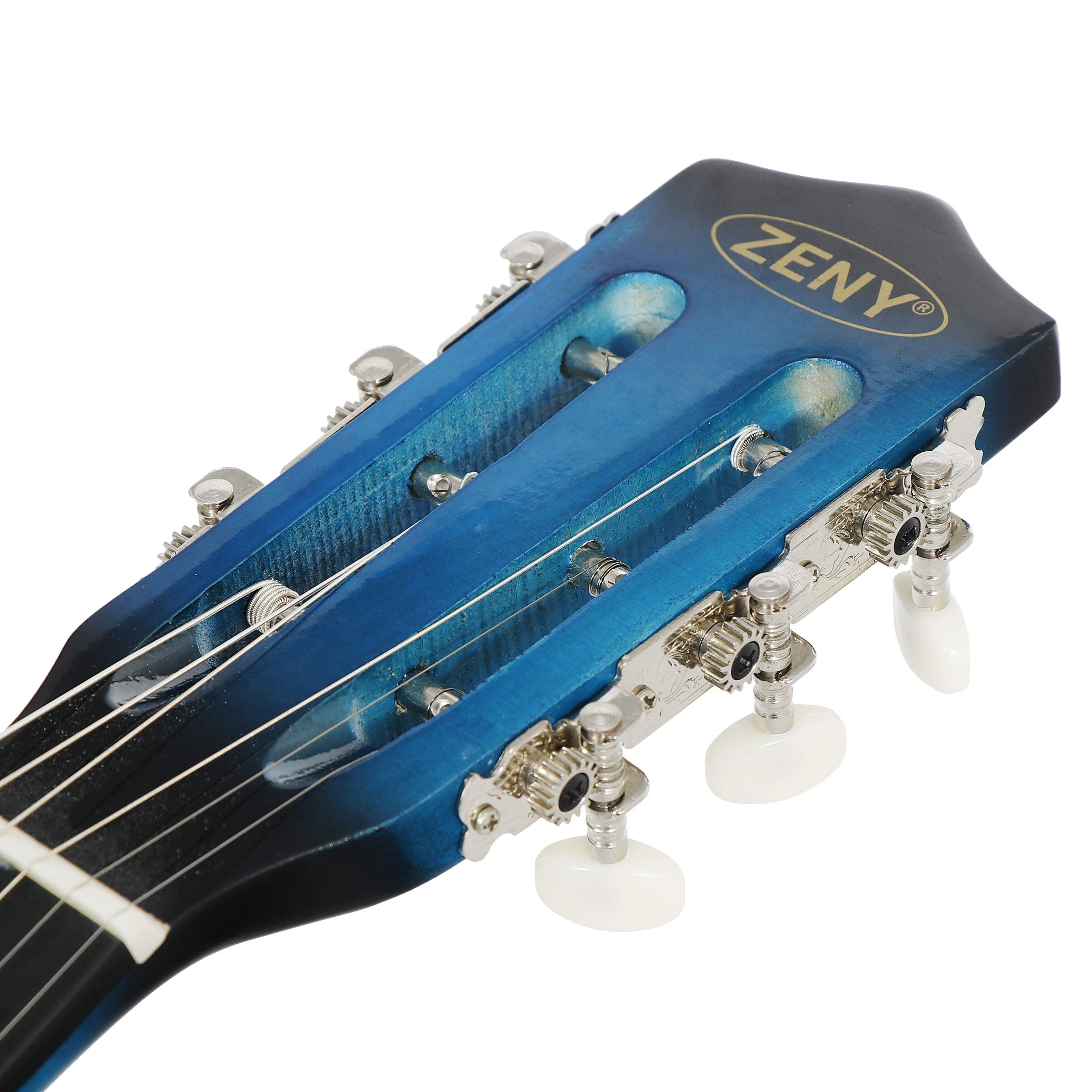 ZENY 38 inch Acoustic Guitar Full Size Beginners Package Kit for Right-handed Starters Kids Music Lovers w/Case, Strap, Pitch Pi