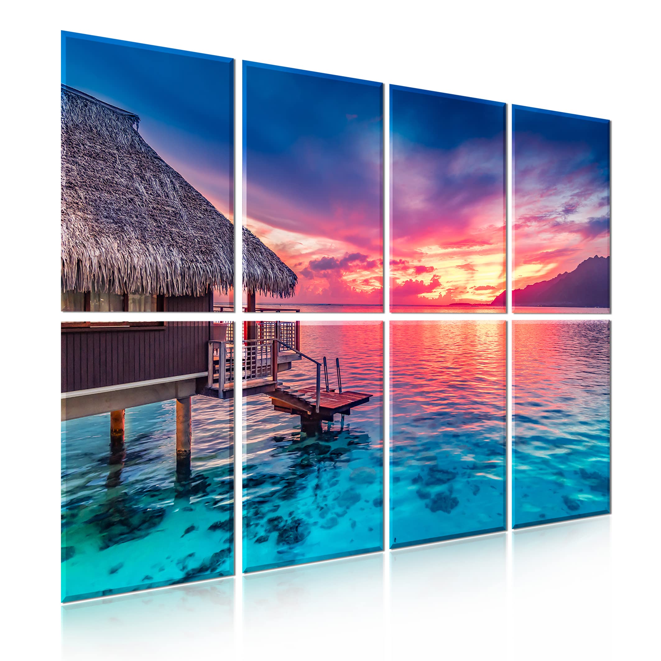 Ruonin.X 8 Pack Decorative Art Acoustic Panel .47''X 31'' Sound Absorbing Panel,Acoustical Soundproof Wall Panels,Better Acousti