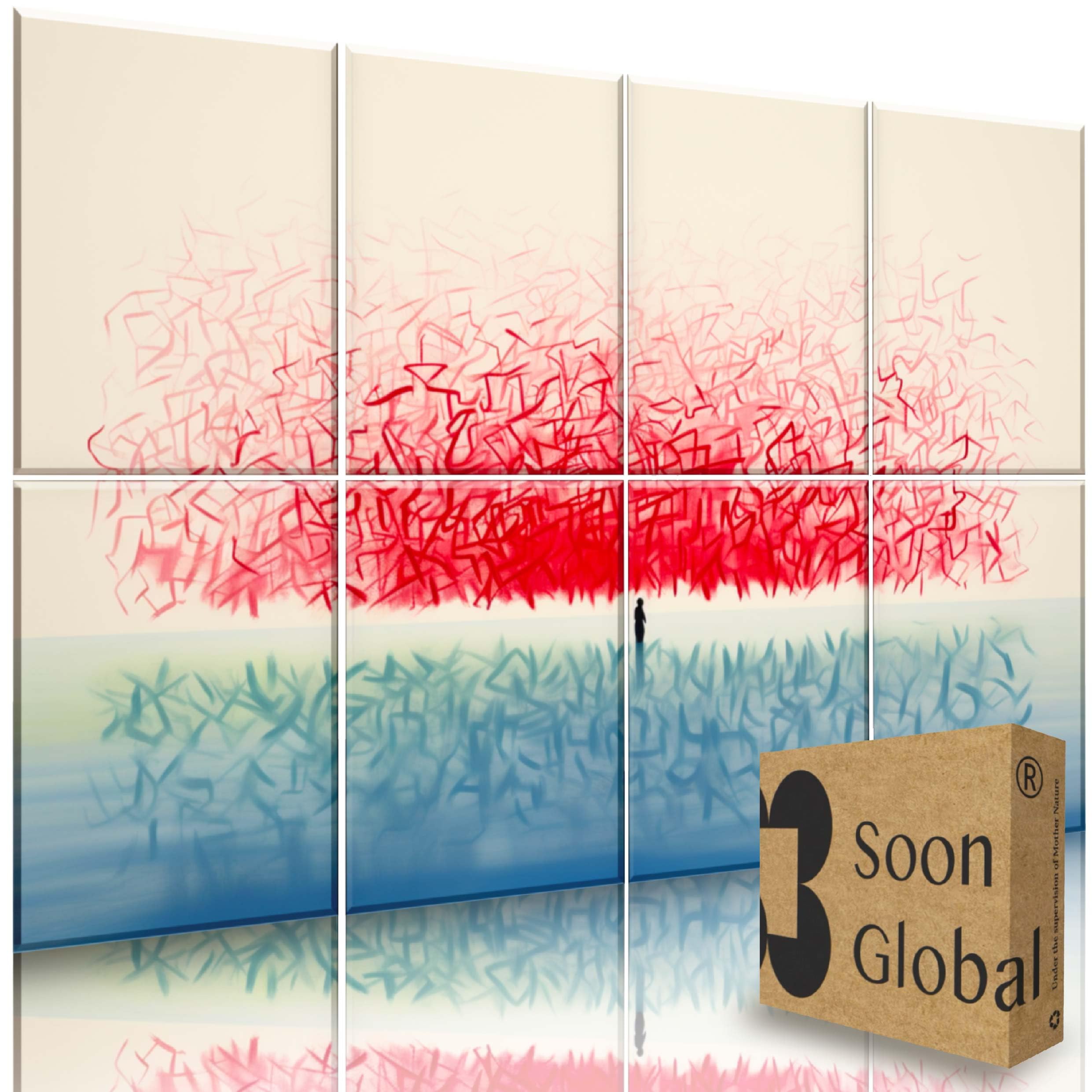 Soon Global Acoustical Wall Panels, 48 X 32 Inches Art Acoustic Panels, Decorative Acoustic Panels, Acoustic Wall Panels, Sound