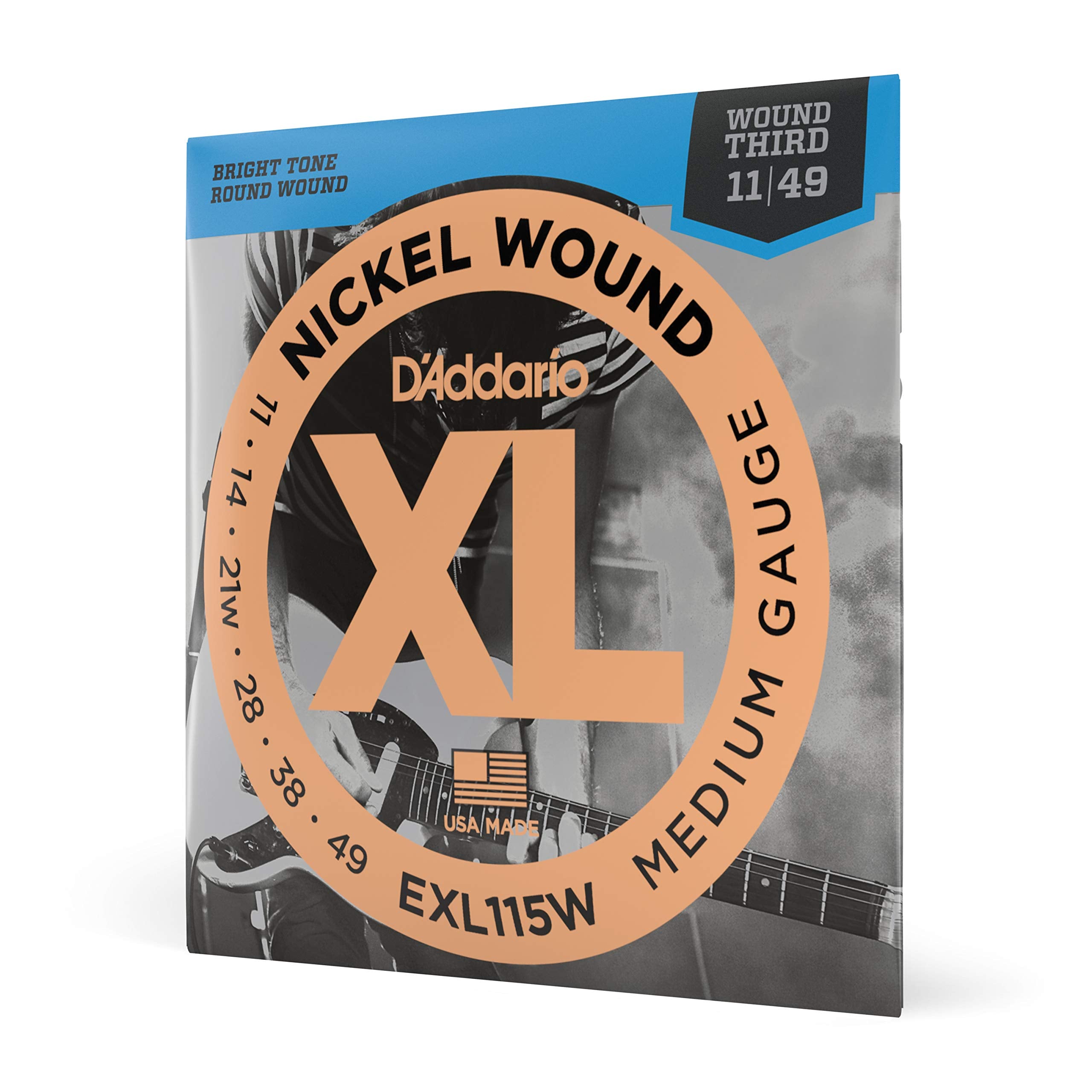 D'Addario Guitar Strings - Xl Nickel Electric Guitar Strings - Exl115W - Perfect Intonation, Consistent Feel, Reliable Durabilit