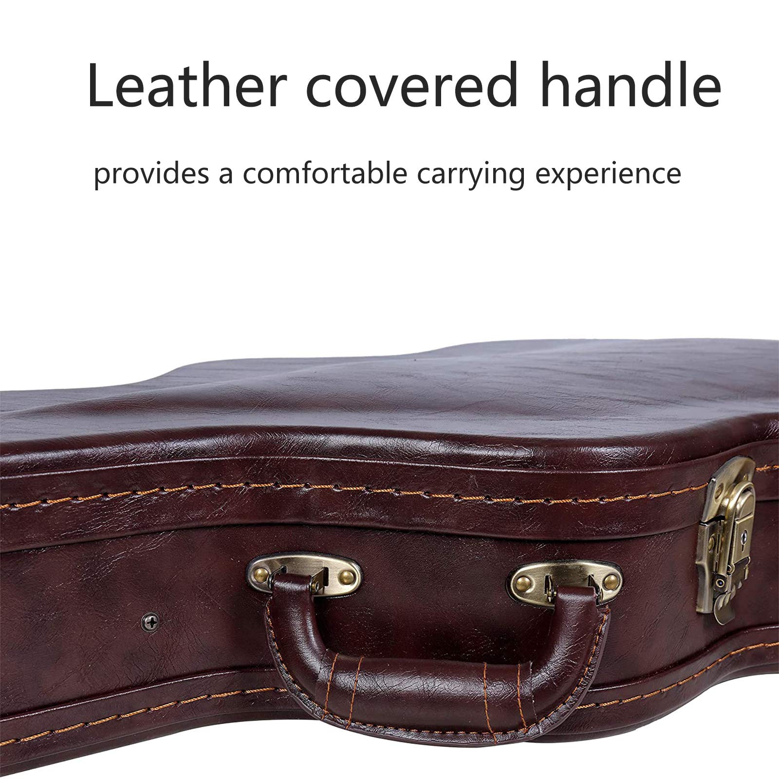 Crossrock Case - Hard-Shell Wooden Guitar Case - Fits 335 Electric Guitars - Stainless Steel Latches, Sponge Lining, Metal Feet,