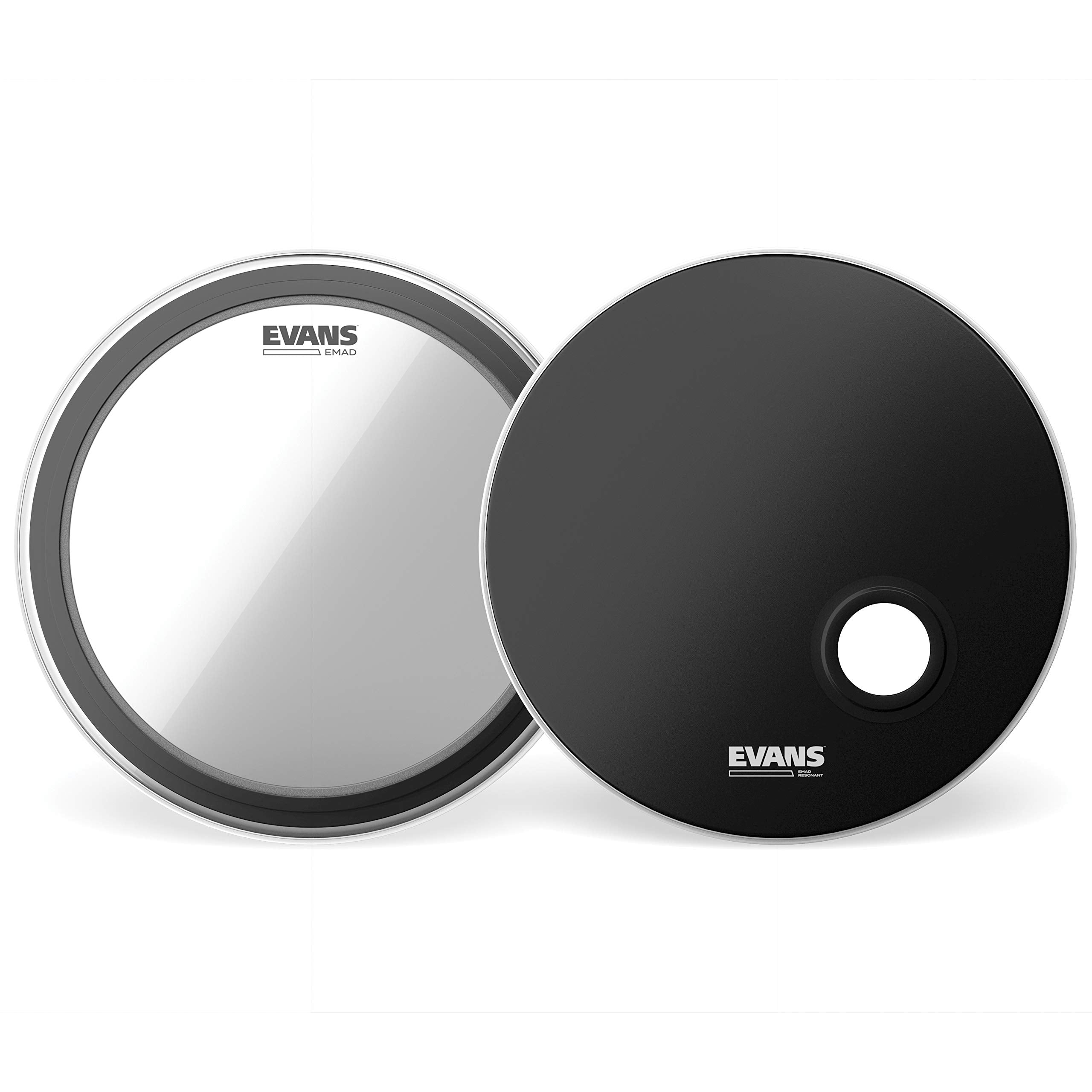 Evans EMAD System Pack, 22    (2pc) - Includes Batter Bass Drumhead and Resonant Drumhead -Externally Mounted Adjustable Damping