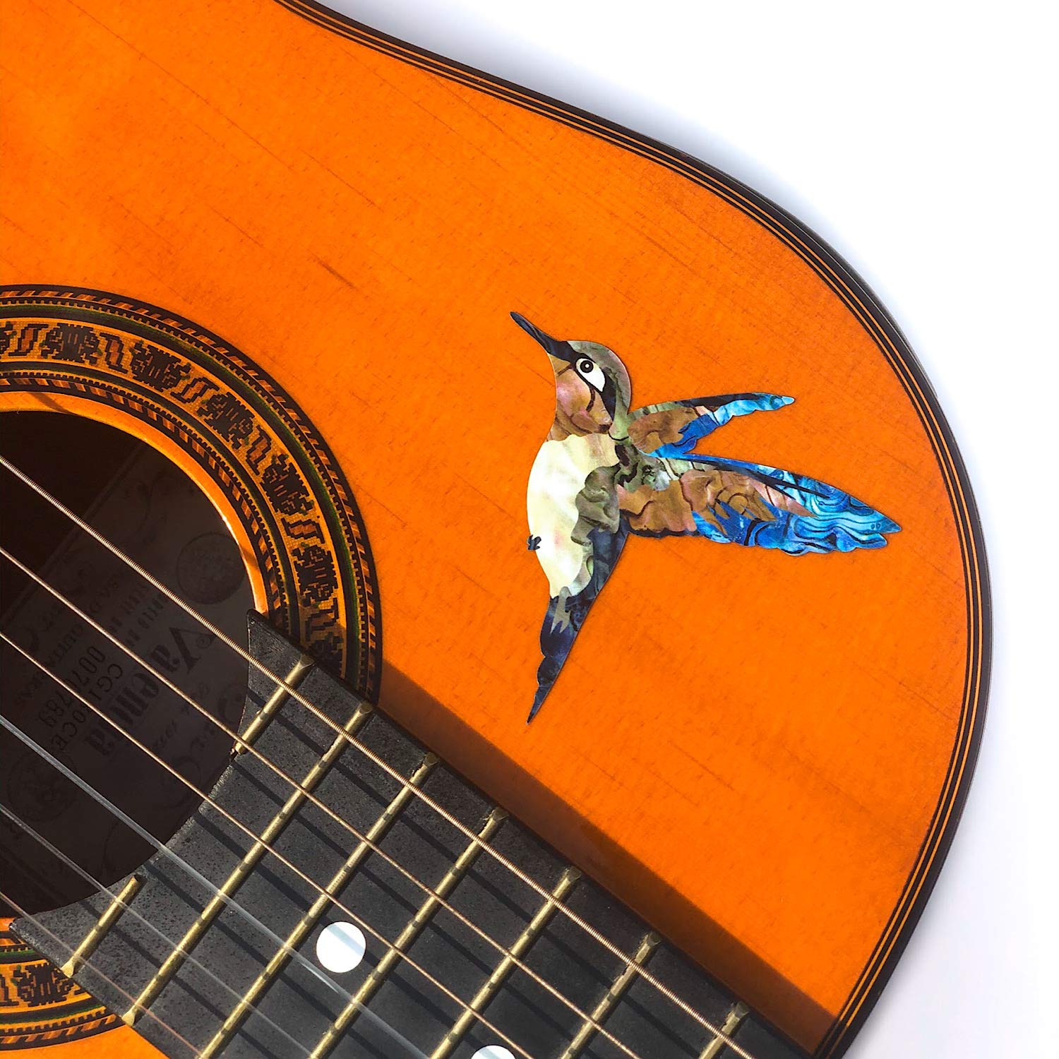 Jacamow Guitar and Bass Instrument Inlay Sticker Hummingbird