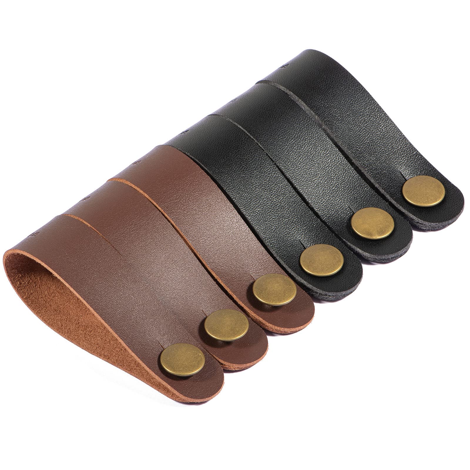 Dulphee Guitar Strap Button, [6Pack] Leather Headstock Adapter Tie Guitar Neck Strap Link