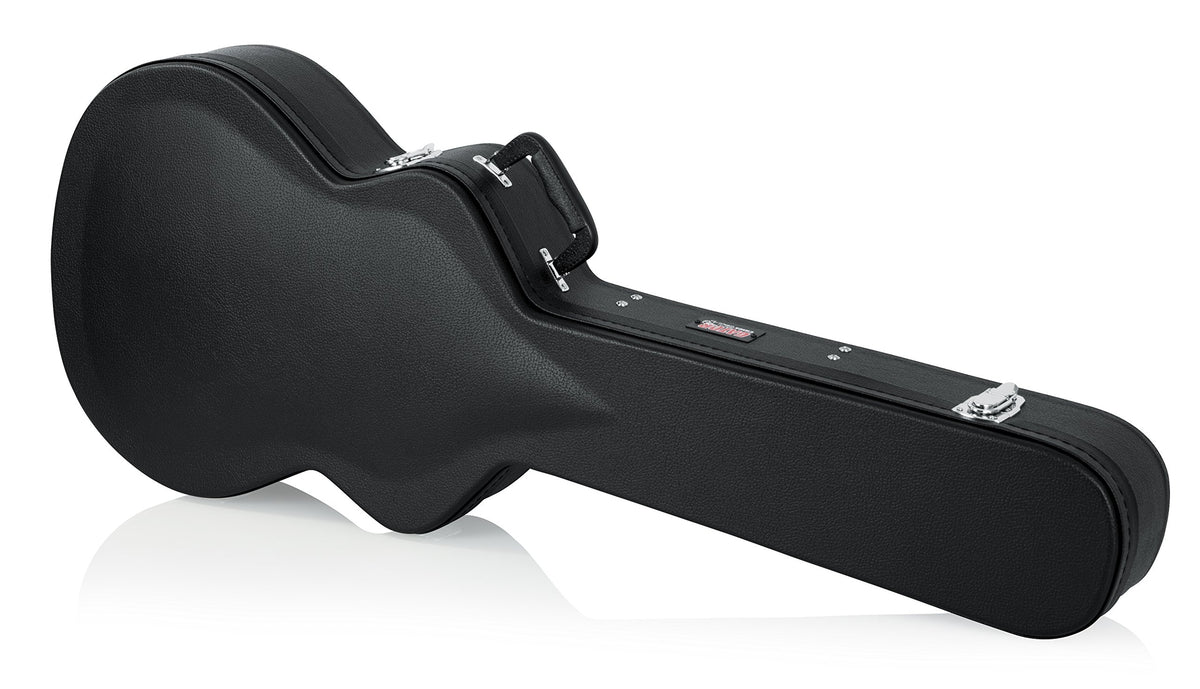 Gator Cases Hard-Shell Wood Case For Semi-Hollow Guitars; Fits Gibson 335 (Gwe-335),Black