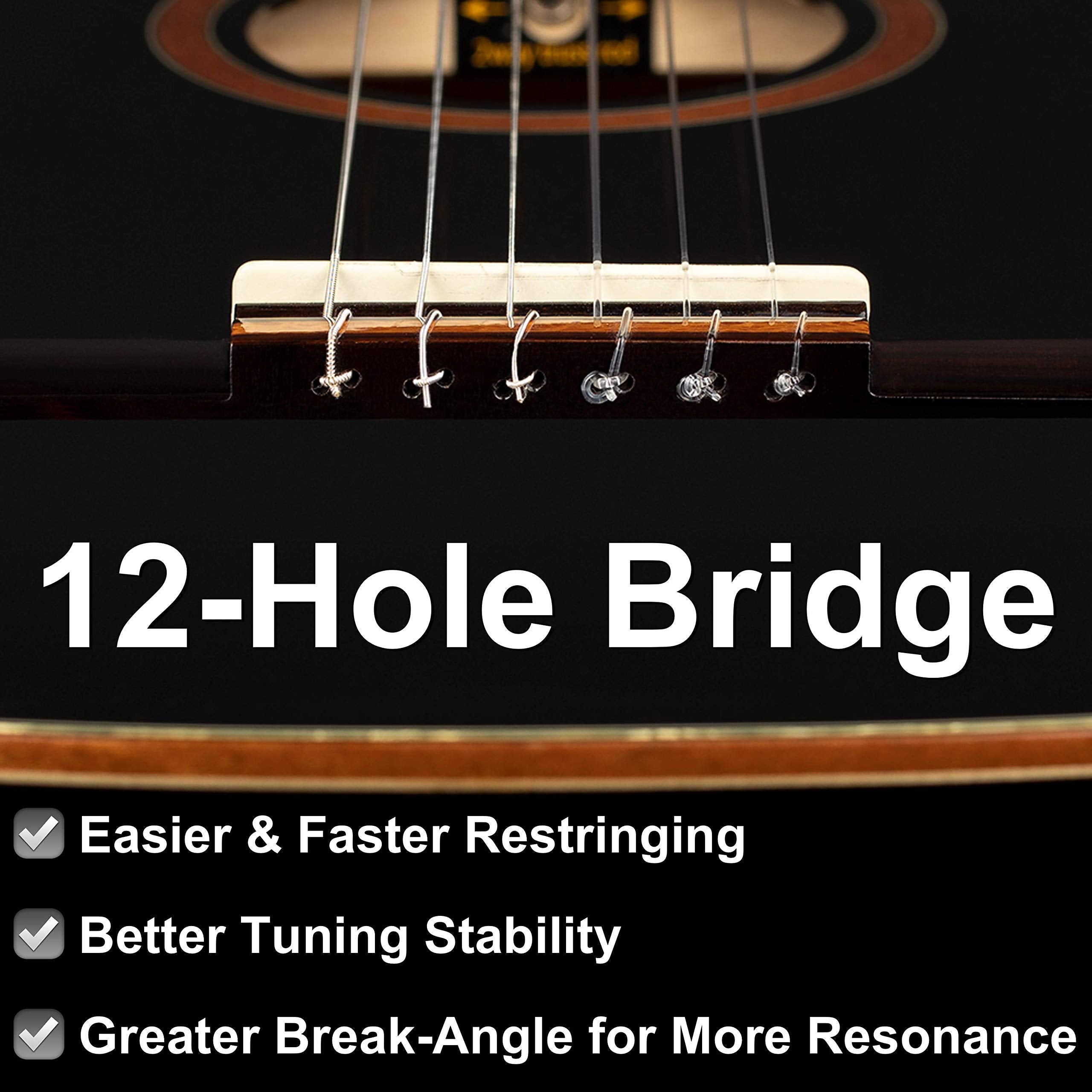 Ortega Guitars 6 String Family Series 3/4 Size Nylon Classical Guitar w/Bag, Right, Spruce Top-Black-Gloss, (R221BK-3/4)