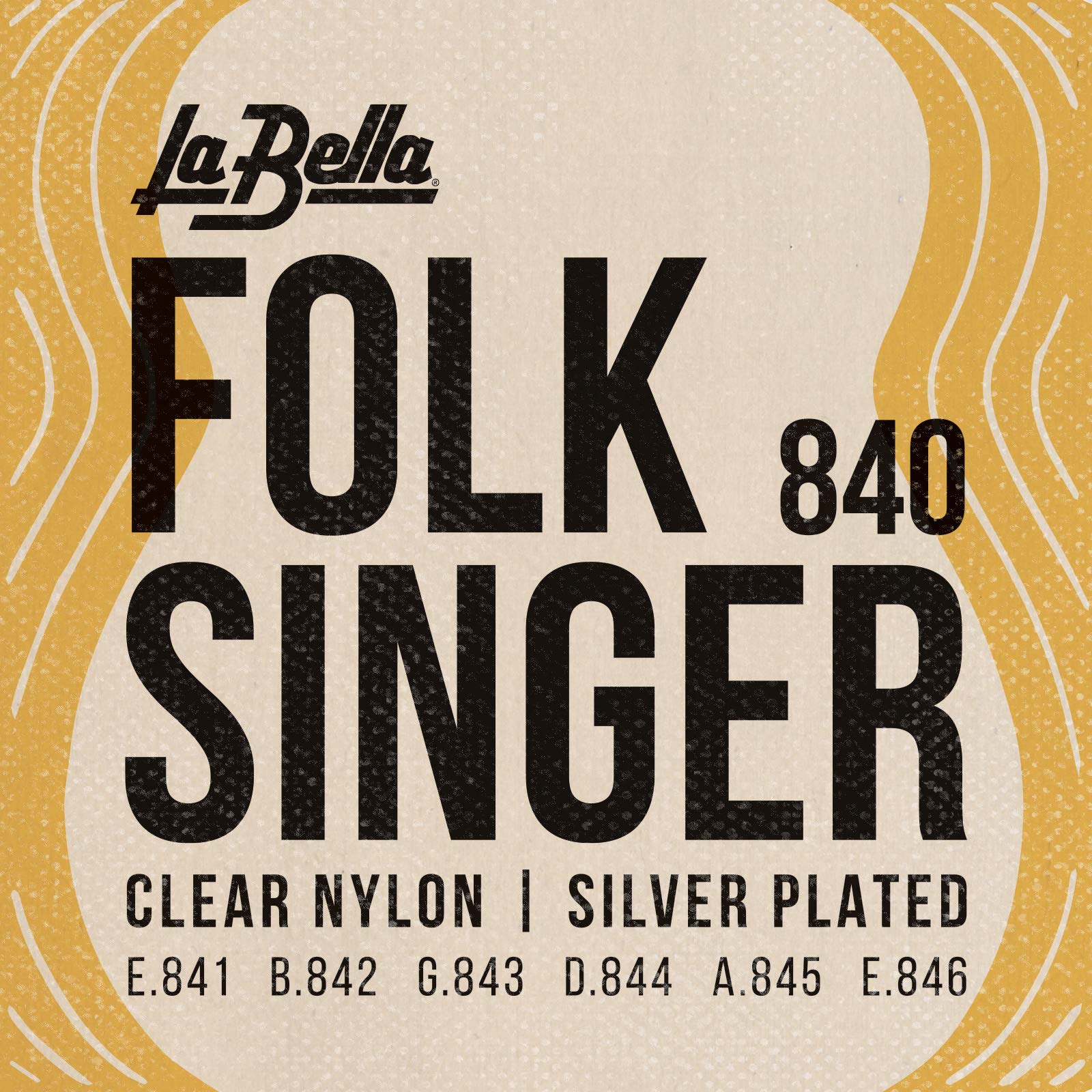 La Bella 840 Folksinger - Clear Nylon