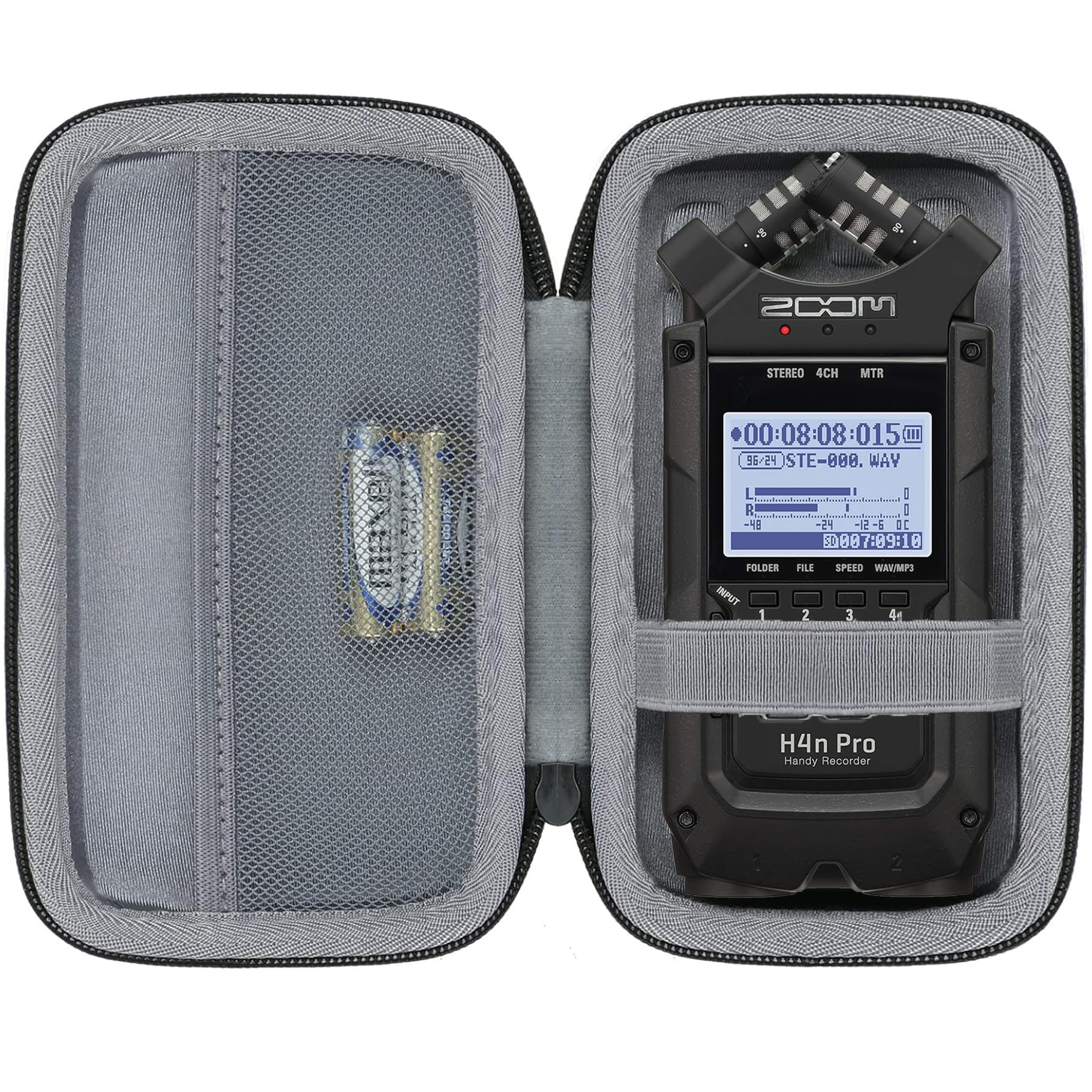 co2CREA Hard Case Replacement for Zoom H4n Pro Portable Recorder Stereo Microphones