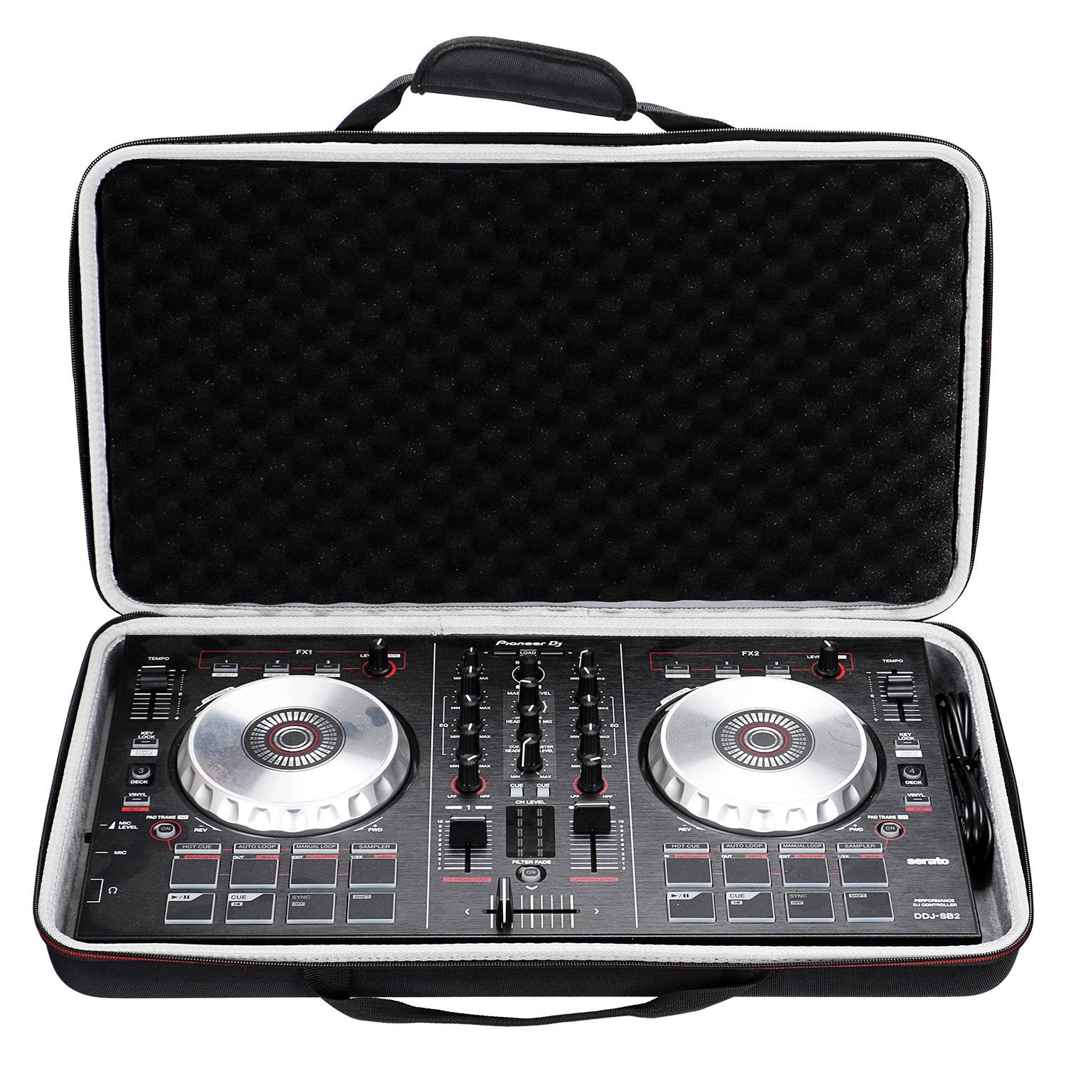 LTGEM Case for Pioneer DJ DDJ-400 / DDJ-SB3 (DDJ-SB3-N) / DDJ-SB2 or Portable 2-channel Controller or DDJ-RB Performance DJ Cont