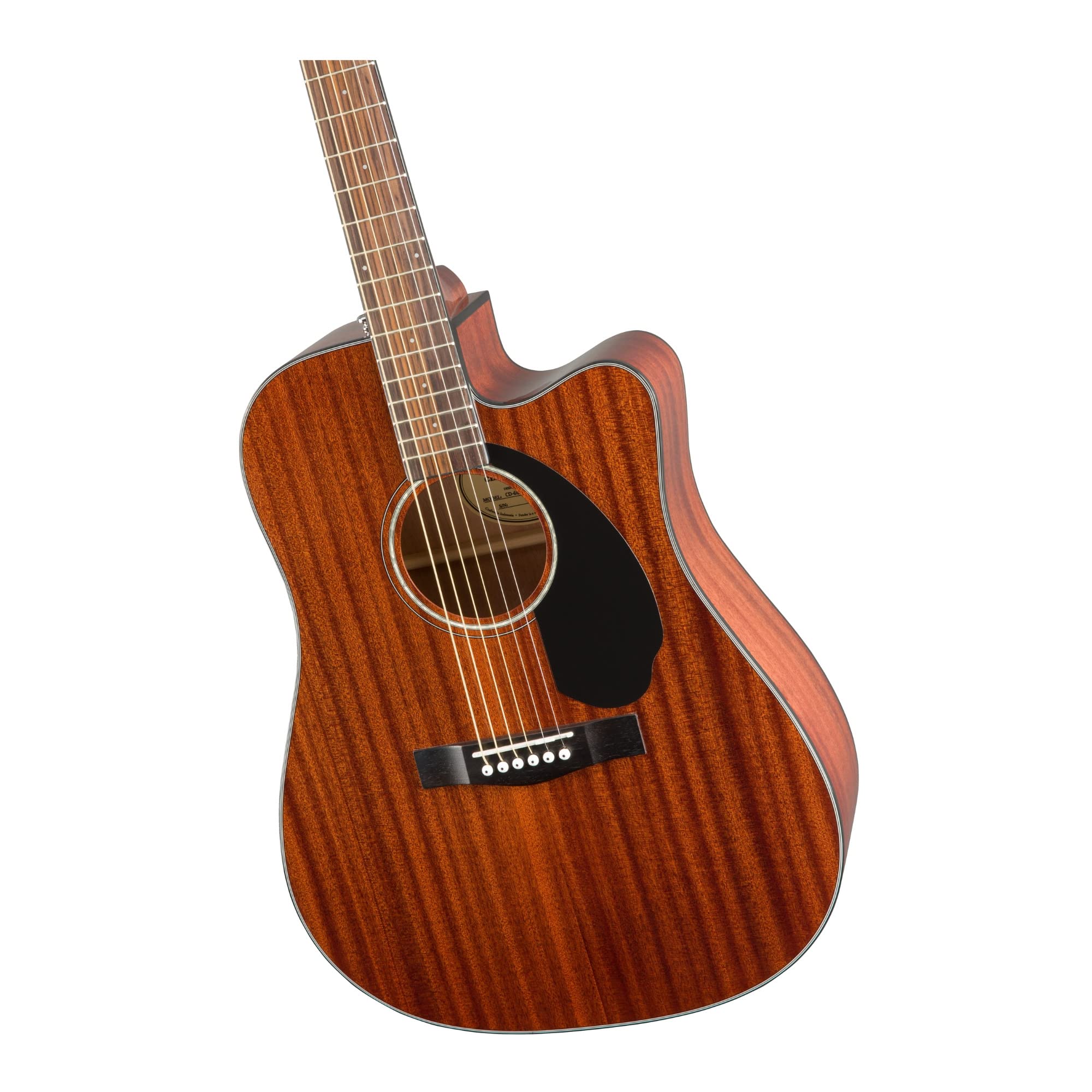 Fender CD-60SCE All-Mahogany Dreadnought Cutaway Acoustic Electric Guitar, with 2-Year Warranty, Fishman Pickup and Preamp Syste