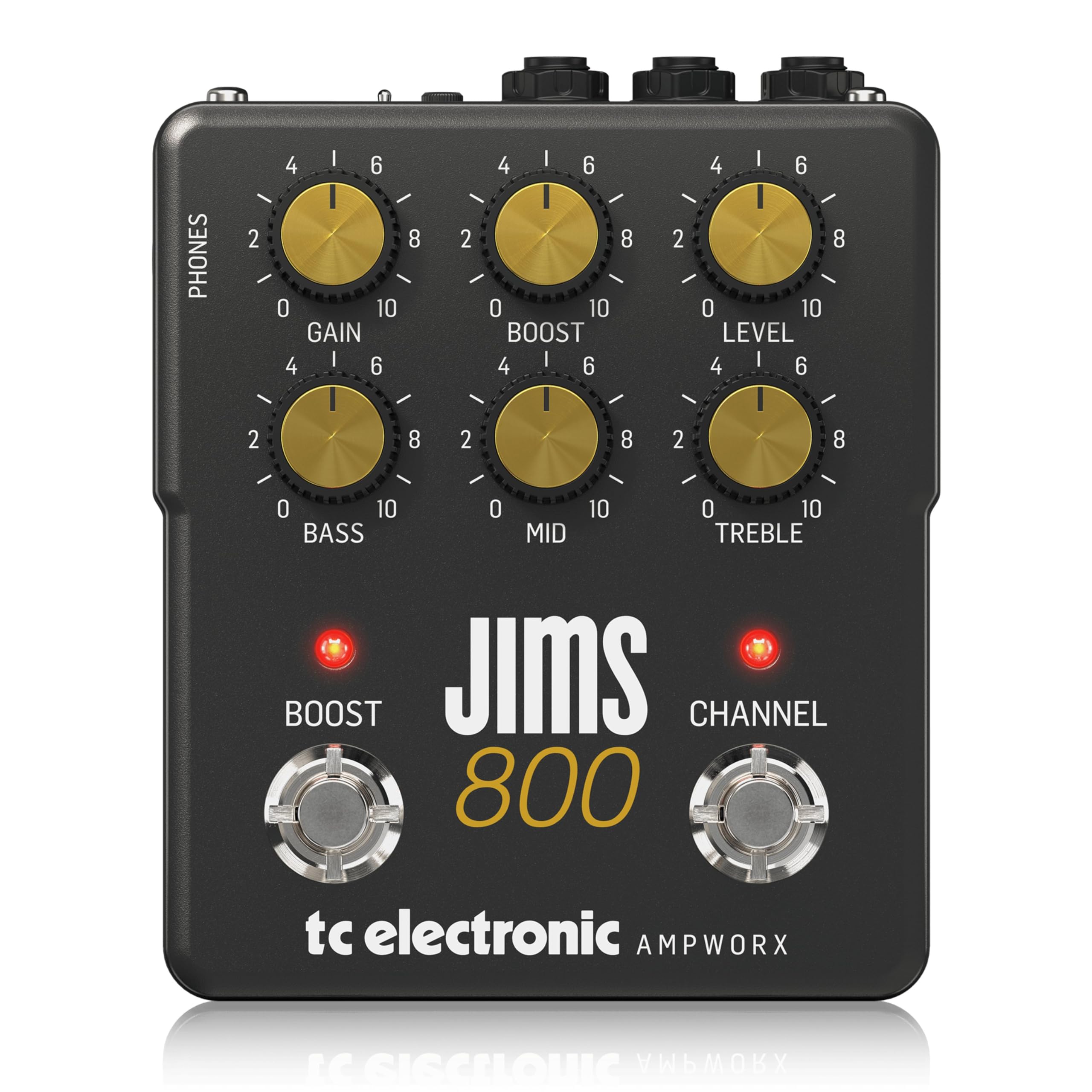 TC Electronic JIMS 800 PREAMP Guitar Pedal | Twin-Channel Guitar Preamp with Independent Channel Controls, Pre/Post Boost & Dedi