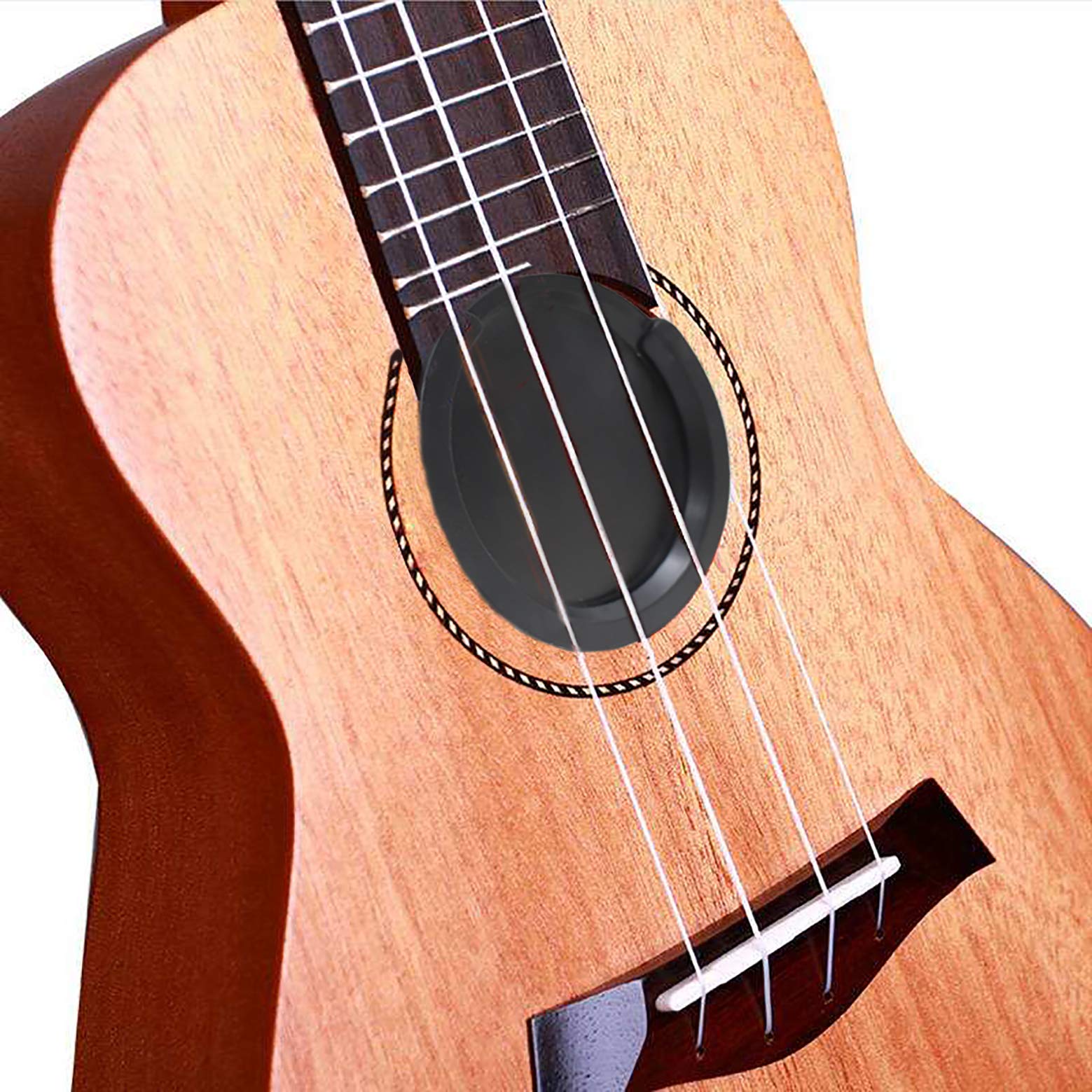 4 Inch Guitar Soundhole Cover Soft Rubber Feedback Buster for Acoustic Guitar, Black