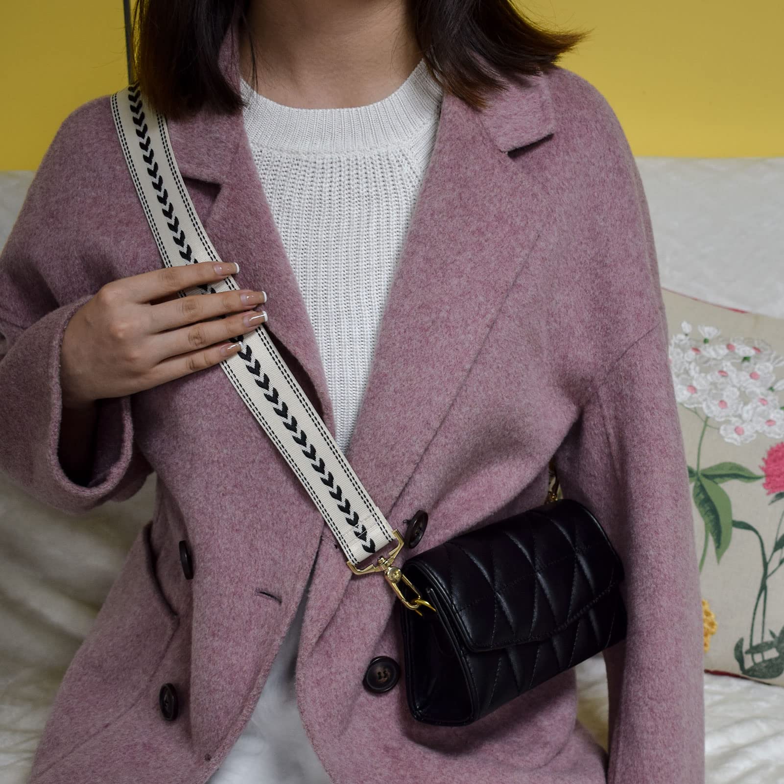 River Lake Adjustable Crossbody Strap for Purses Replacement Guitar Multicolor Style Handbag Straps Guitar Shoulder Strap for Wo