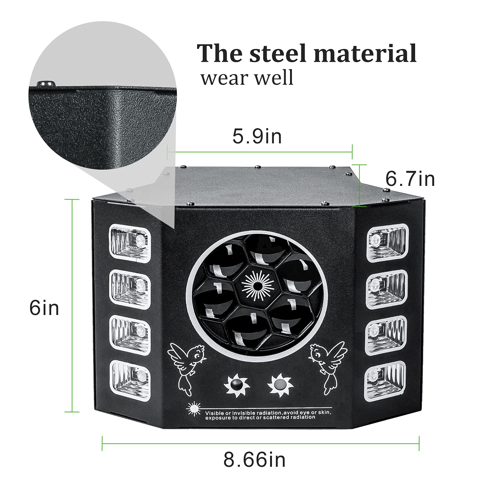 UV Dj Lights 100W Bee Eye Strobe Stage Light Disco Light with Beam Pattern Strobe Effect, DMX Control for Stage Wedding Bar Kara