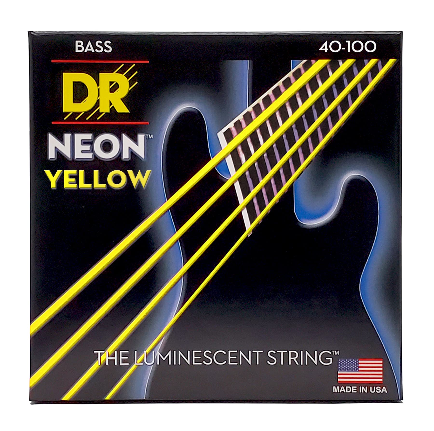 Dr Strings Hi-Def Neon Bass Guitar Strings (Nyb-40)