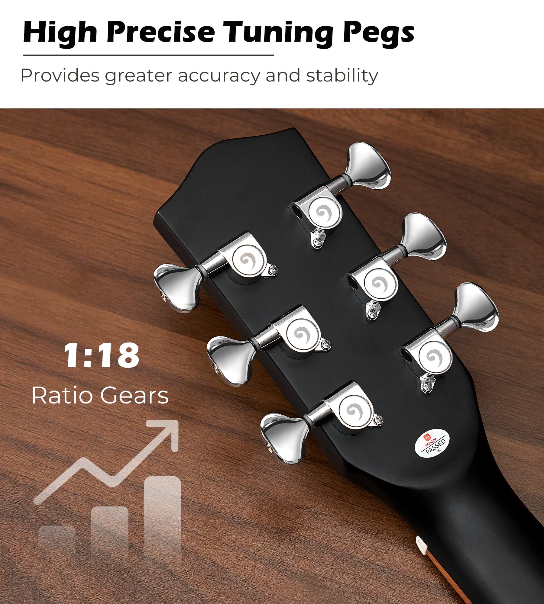 Vangoa Electric Acoustic Guitar Full Size Cutaway Acoustic Guitar Bundle Guitarra Acustica with Pickup for Adults Teens Beginner