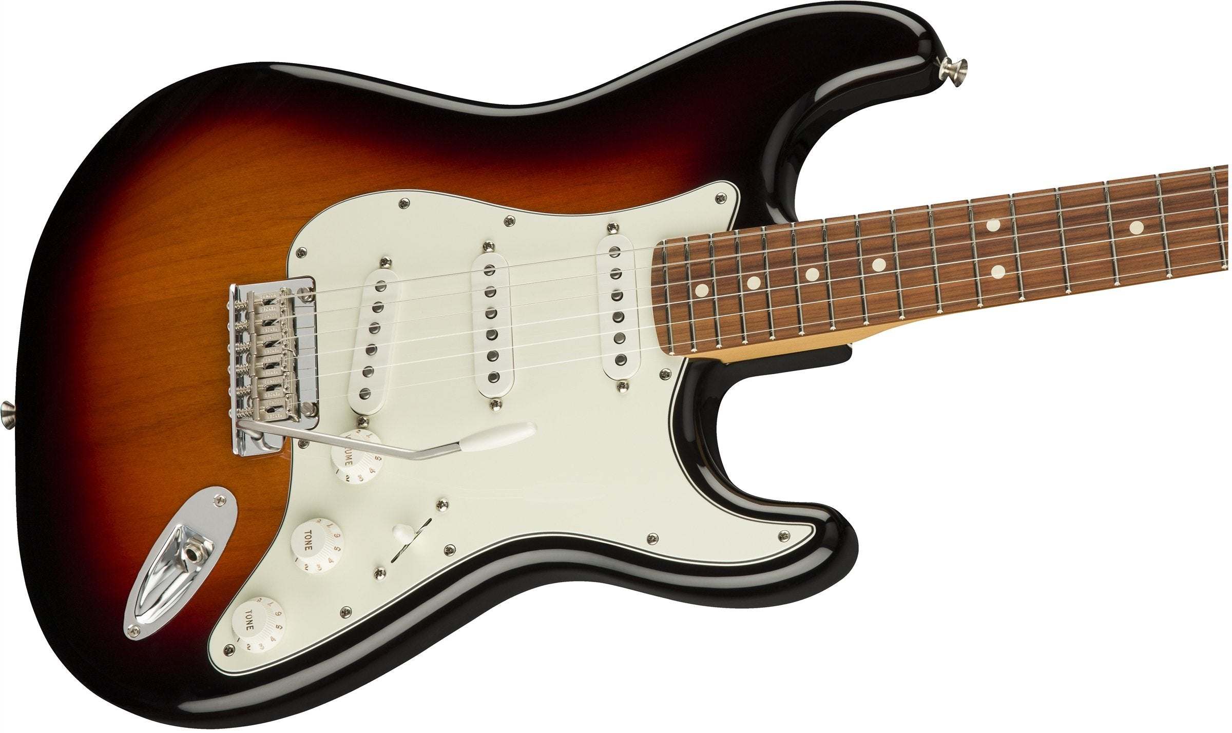 Fender Player Stratocaster SSS Electric Guitar, 3-Color Sunburst, Pau Ferro Fingerboard