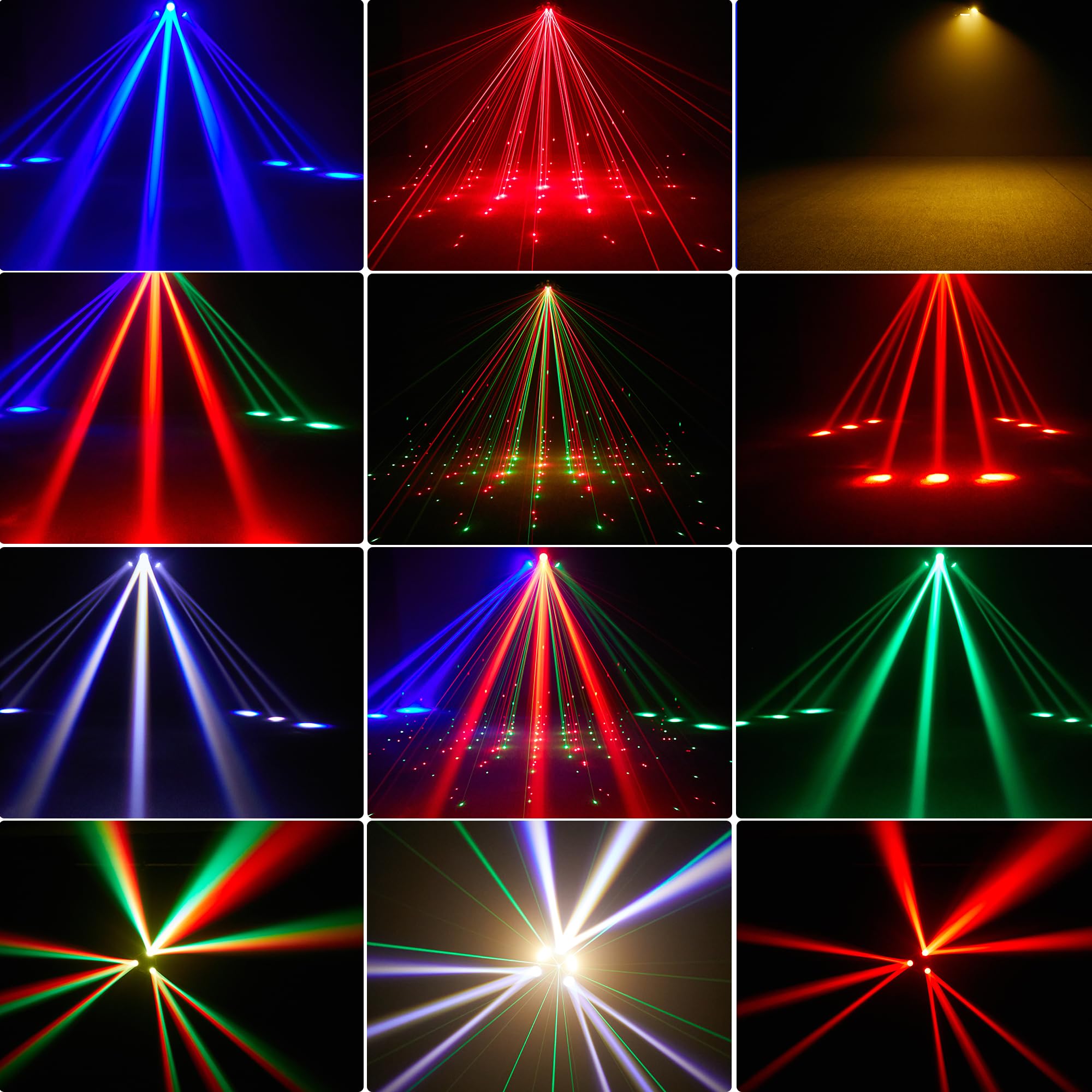 3Head Disco RGBW Beam Stage Light LED Rotating Starlight DJ Light, DMX & Sound Control, for Wedding KTV Bar Prom Party DJ Event