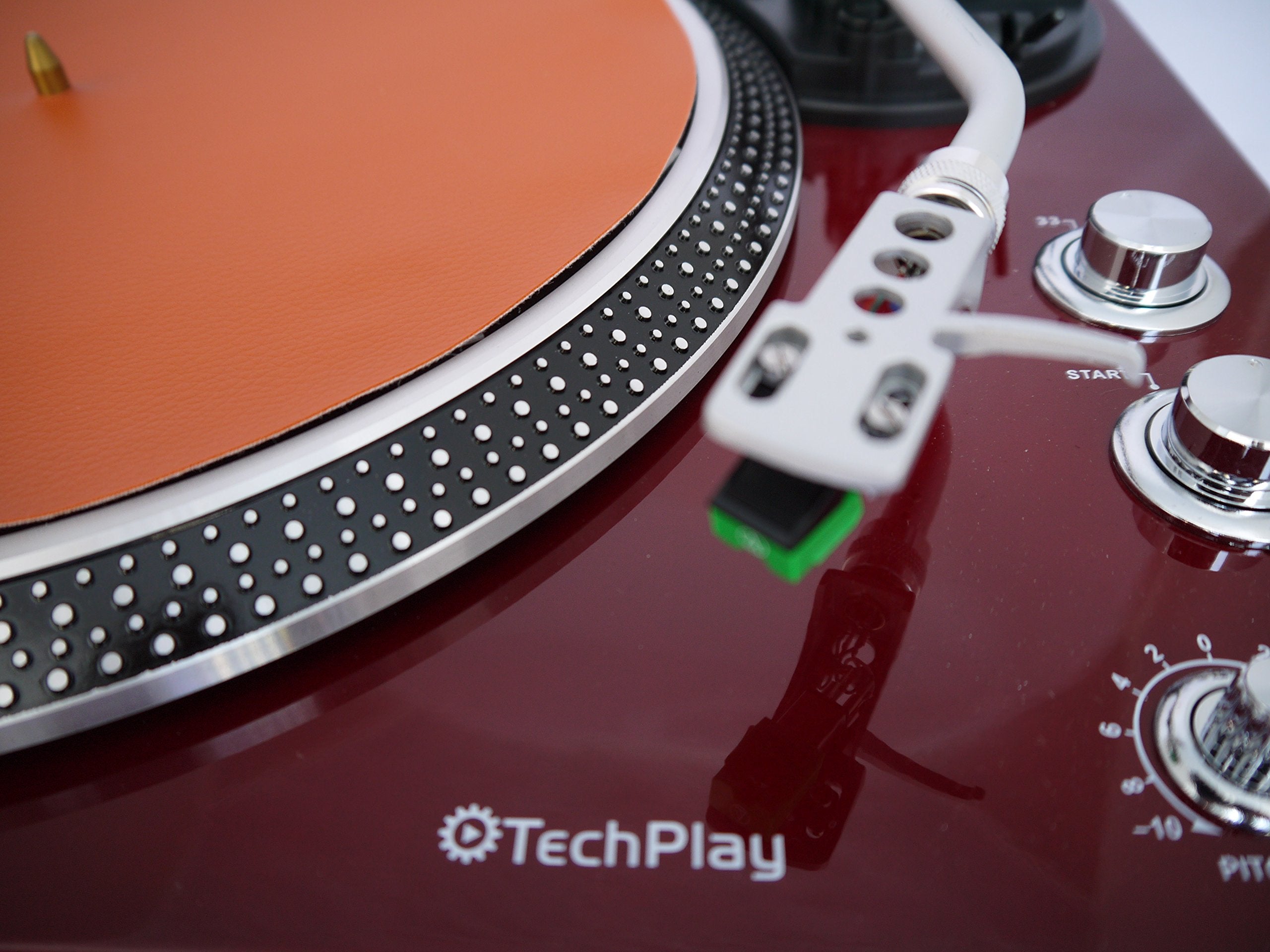 Techplay Iep212 Blk Leatherette Anti Static Turntable Mat. Ultra Thin For Maximun Performance (Tan)