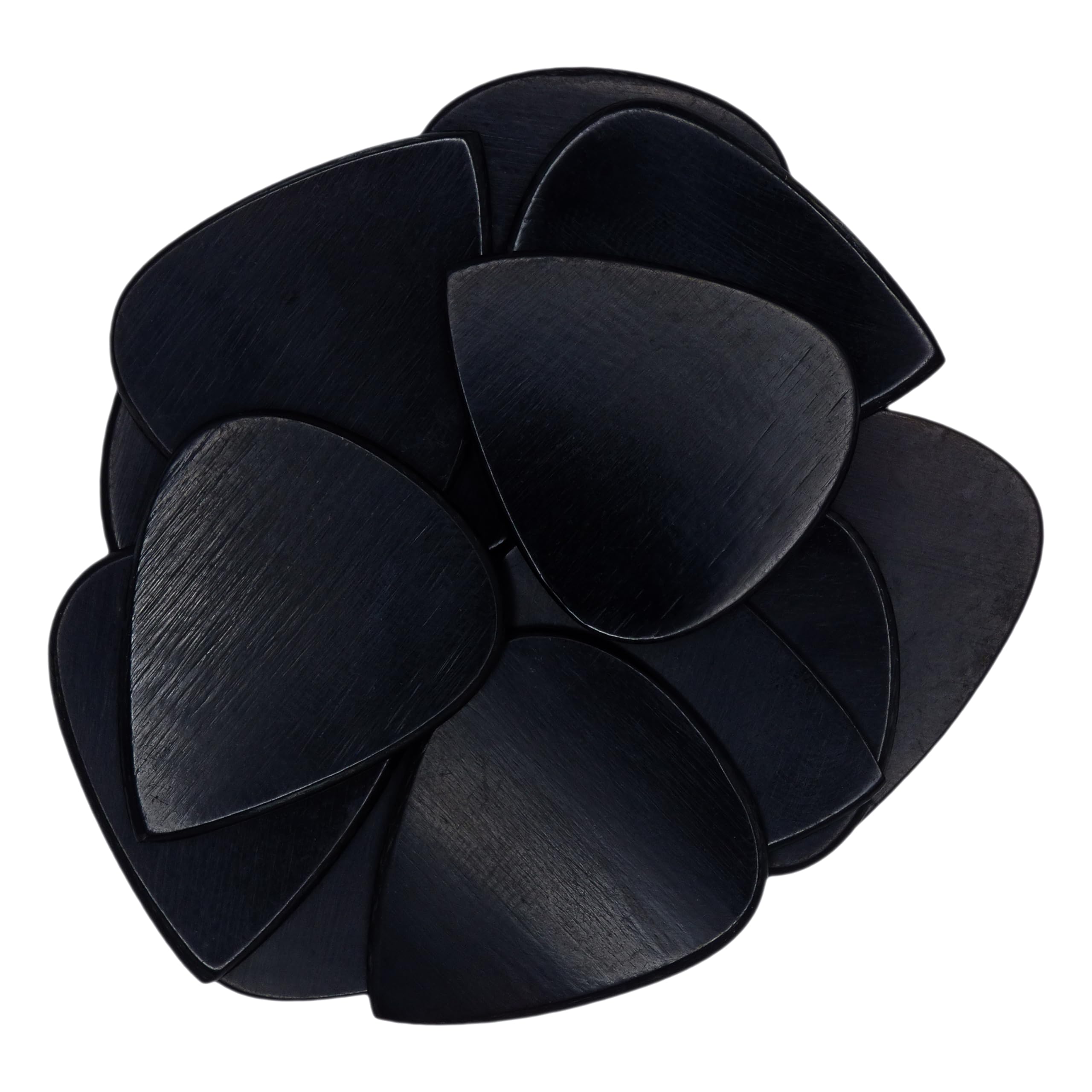 Black Buffalo Horn Guitar Or Bass Pick - 1.5 mm Heavy Gauge - 351 Shape - Natural Finish Handmade Specialty Exotic Plectrum - 3