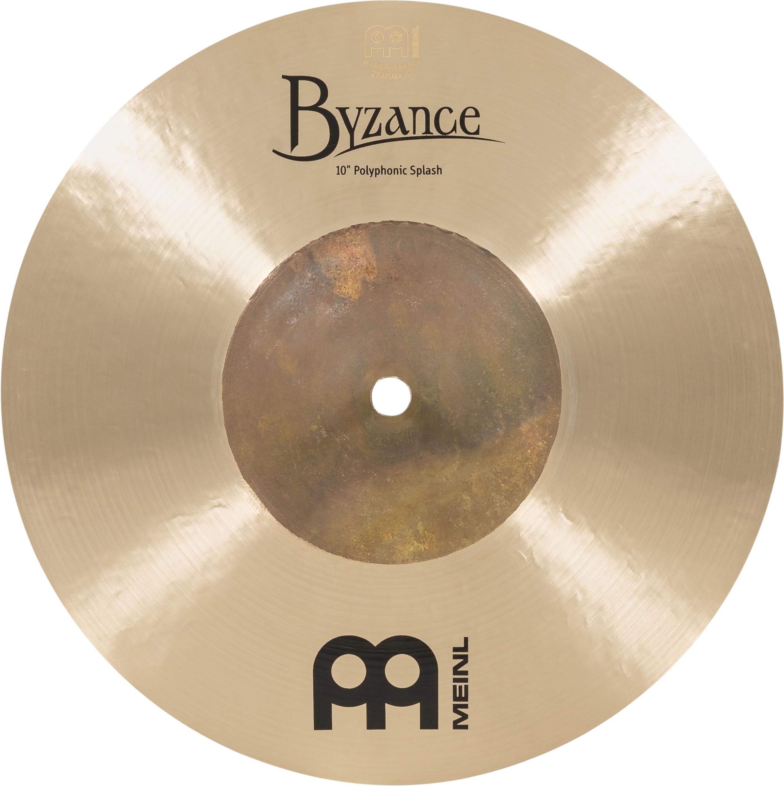 Byzance Traditional 10 Polyphonic Splash - MADE IN TURKEY - Hand Hammered B20 Bronze, 2-YEAR WARRANTY