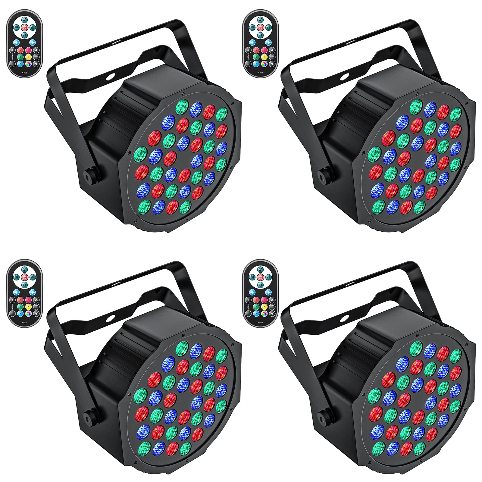 Stage Lights 36 Led Par Lights, Uking Rgb Uplights Stage Lighting Indoor For Christmas Halloween Music Party Disco Wedding, Rem