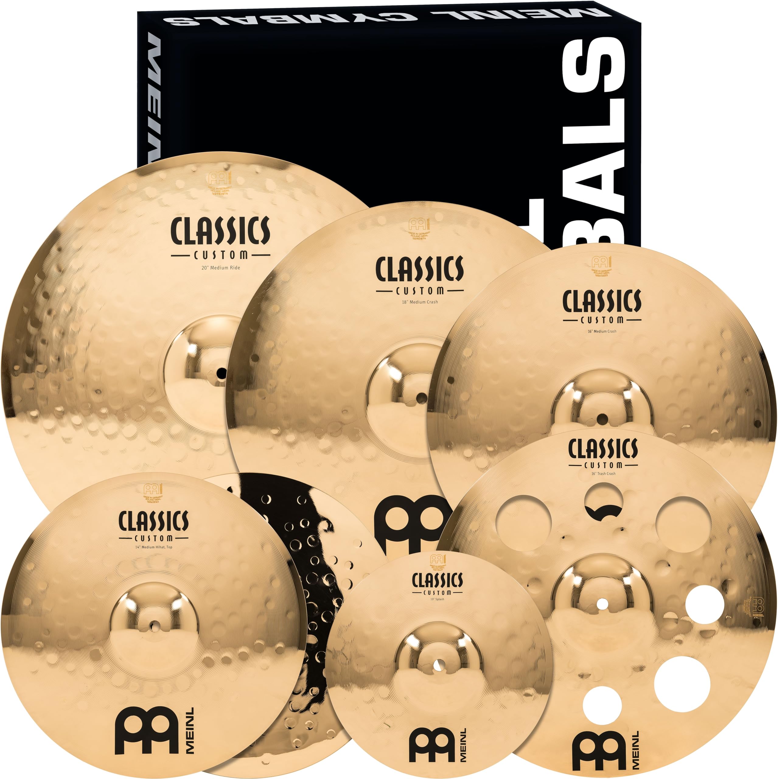 Meinl Cymbals Cc4680-Db Classics Custom Pack Double Bonus Cymbal Box Set With Free 10 Splash And Free 16 Trash Crash (Video)