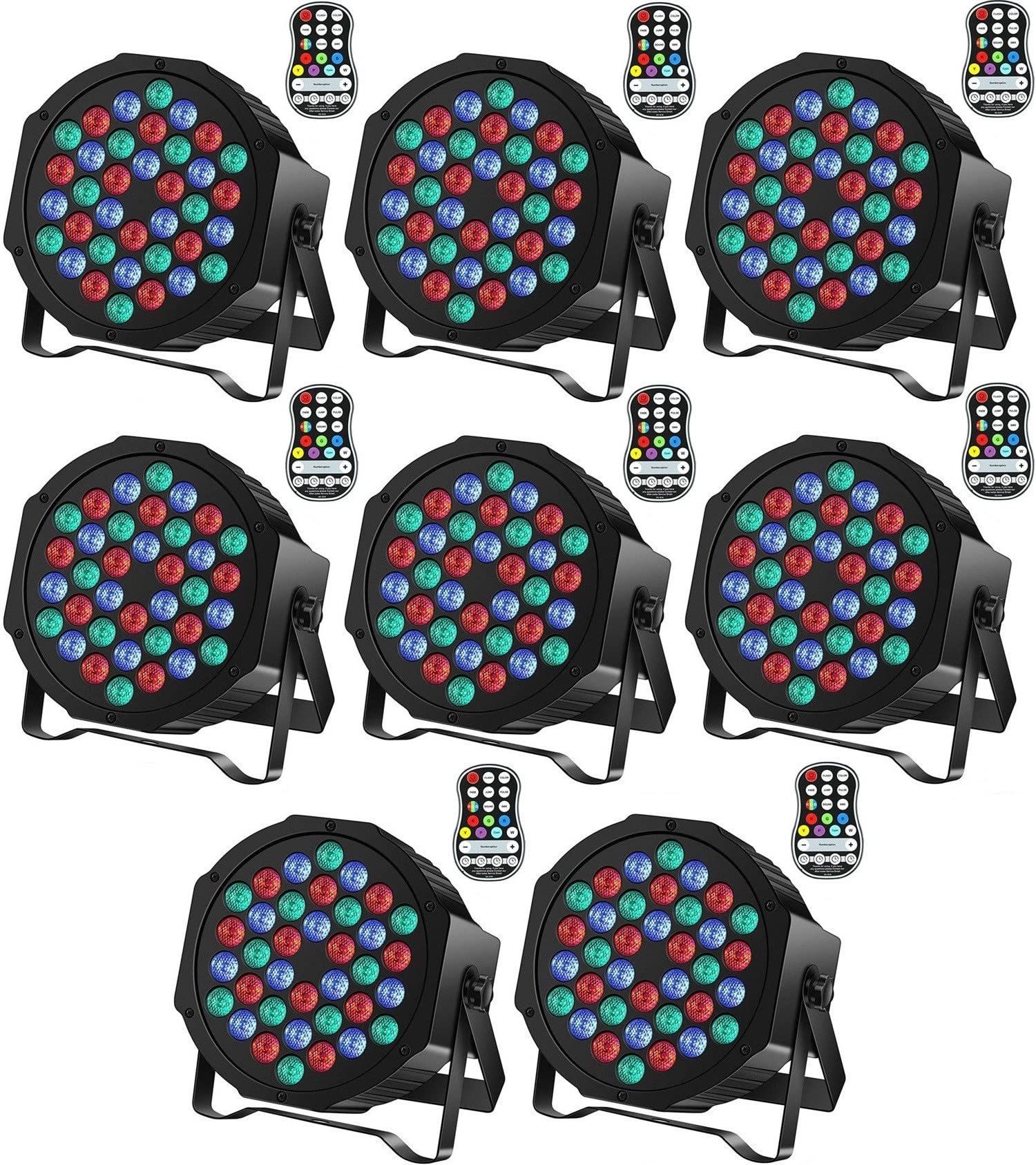 Rechargeable Stage Par Lights Uking Rgb 36 Led Uplights Battery Powered With Rgb 36W Dj Uplights Sound Activated Remote Control