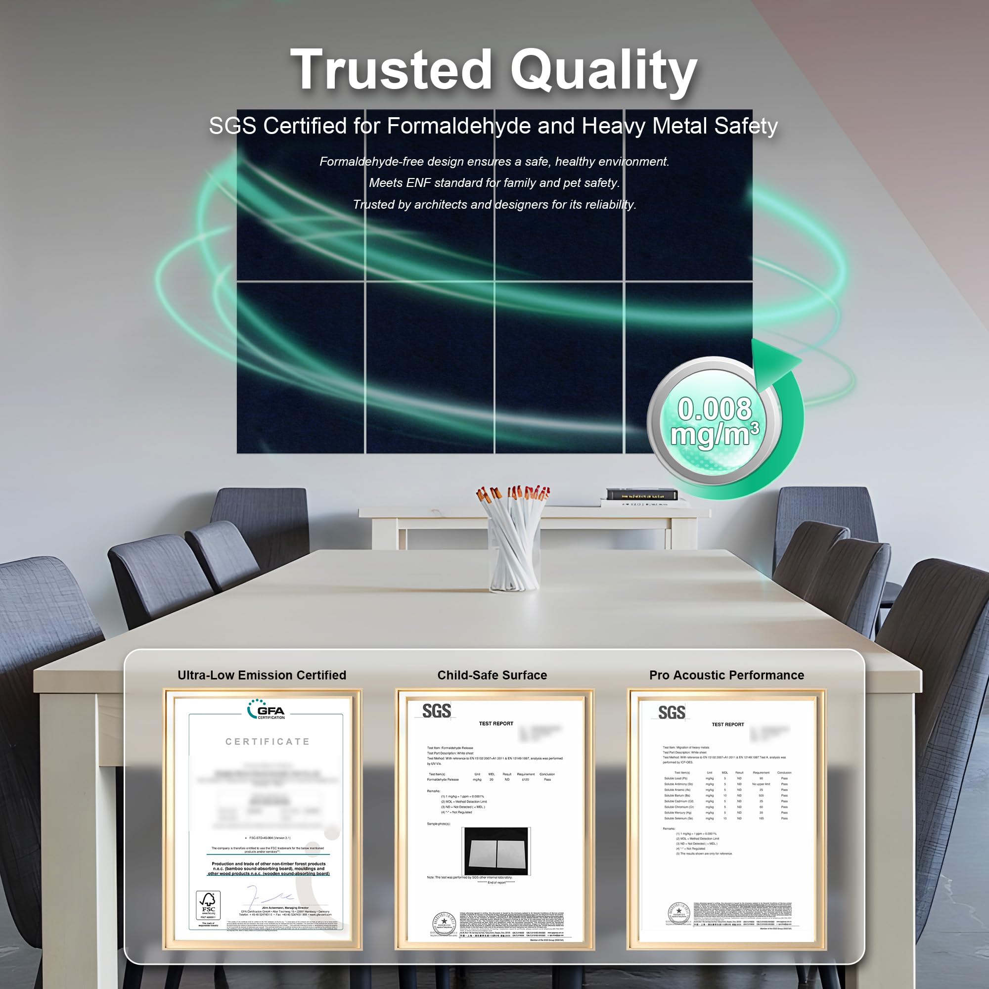 Woven Sound Large Acoustic Panels, High Density, Sound Dampening, Decorative Noise Blocker Felt Wall Tiles for Ceilings, Home Of