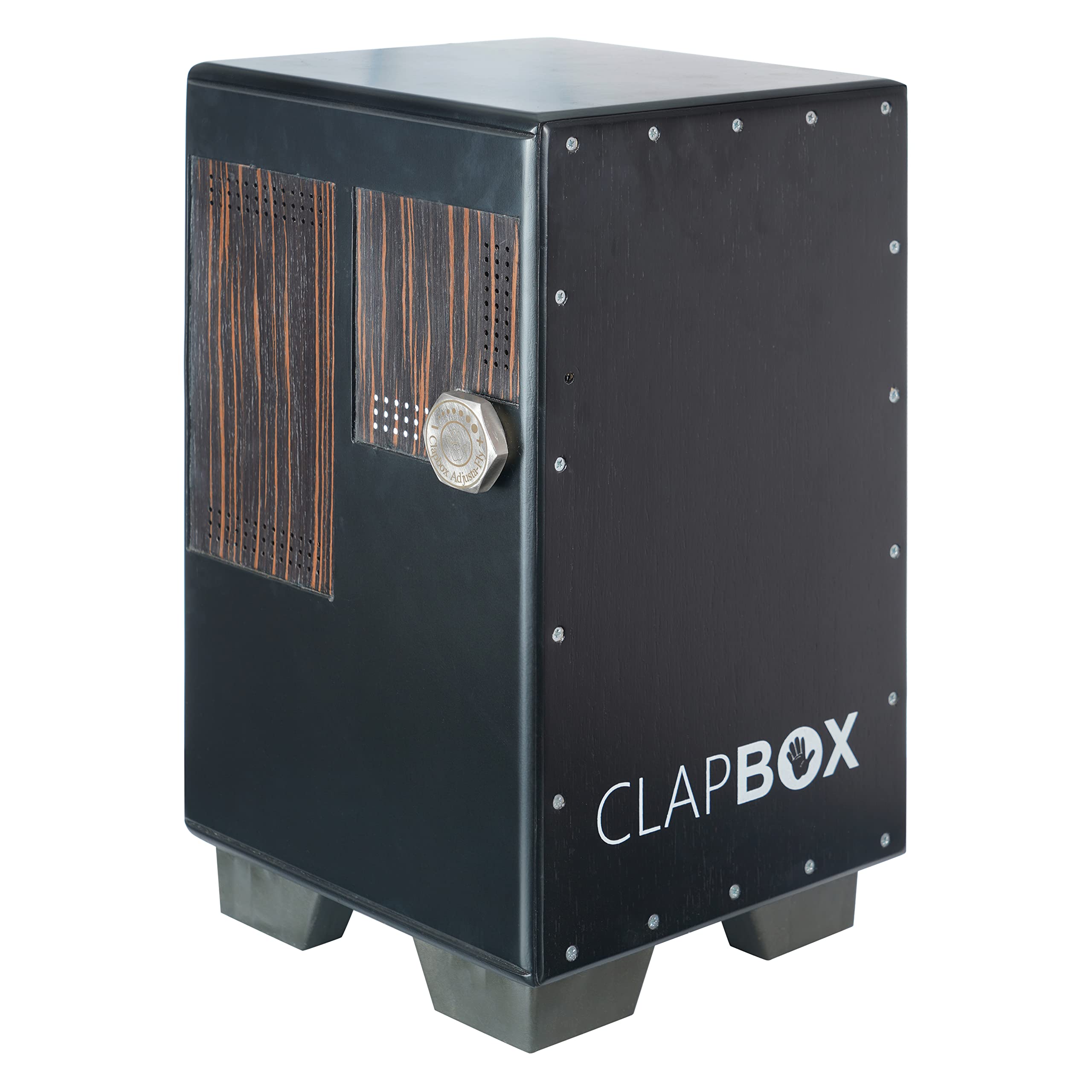 Clapbox CB50 PRO Cajon - (2 instruments in 1) with Side Bongos & Adjusta-Fly Advanced Adjustable Mechanism, Oak Wood- 3 Internal