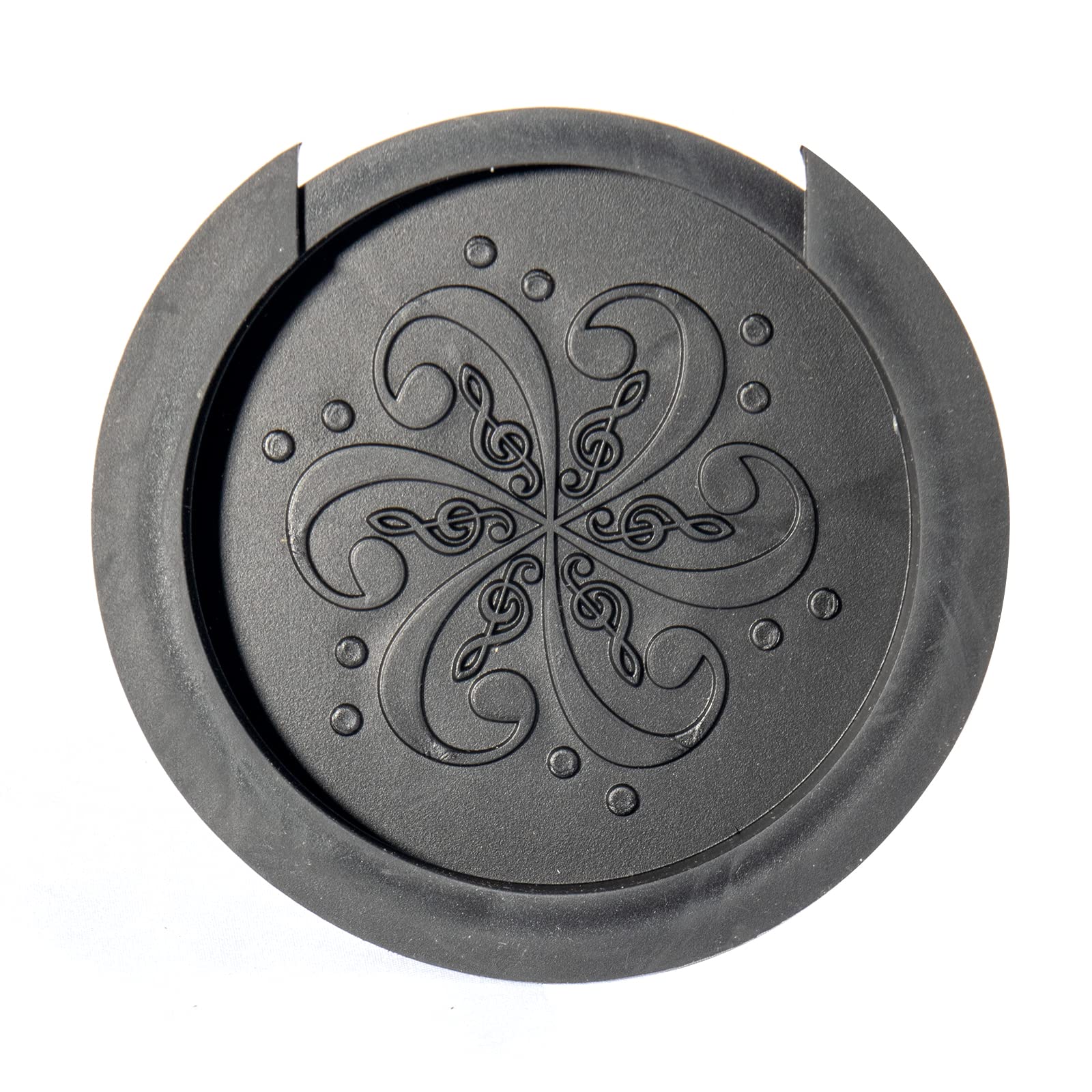 Cheerock Guitar Soundhole Cover 4 Inch, Soft Rubber Sound Hole Cover To Reduce Feedback And Noise For Acoustic Guitar 40/41 Inch