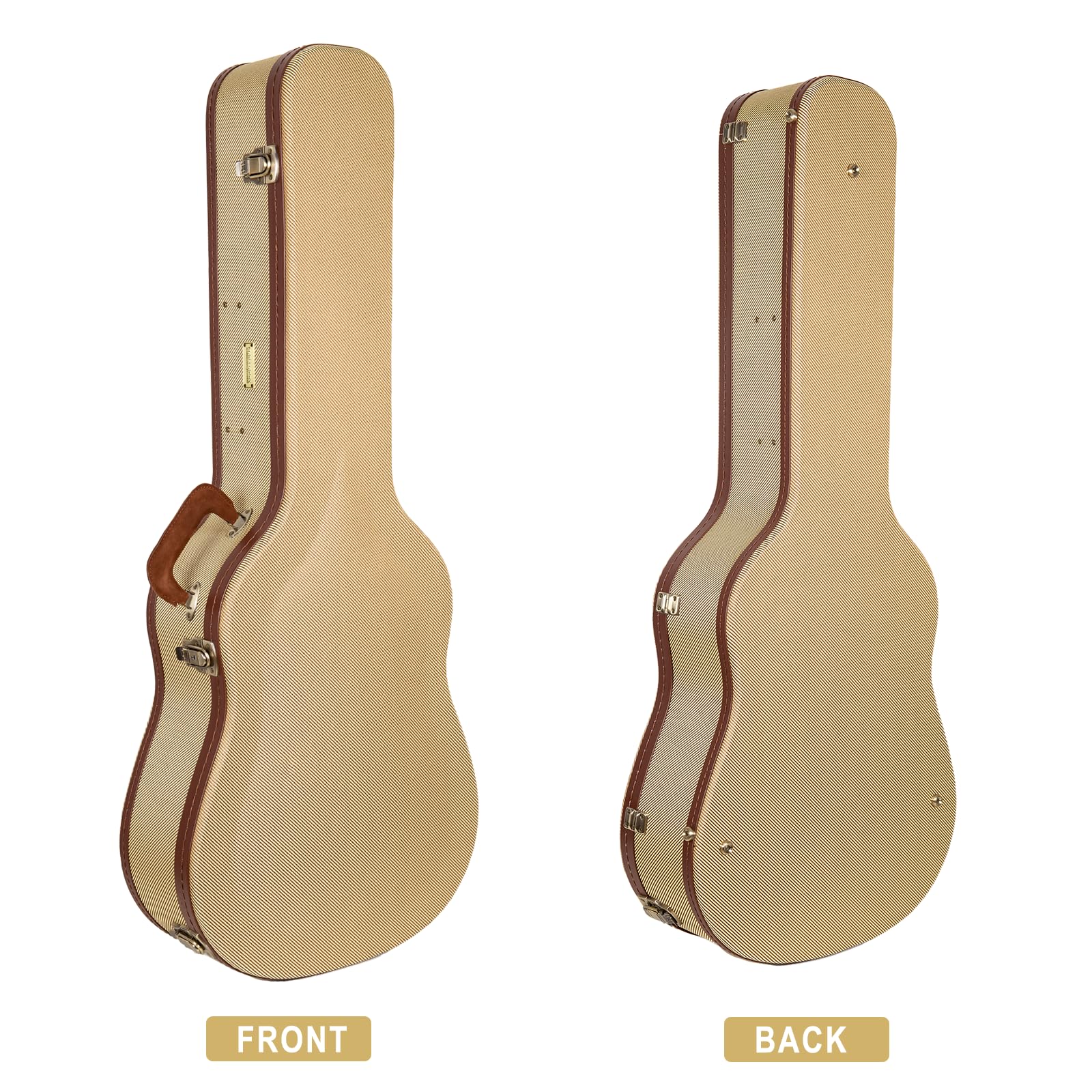 Crossrock Master Series Dreadnought Acoustic Guitar Case for Gibson J-45 / Martin D-Style | Classic Fabric Tweed Exterior, Re-En