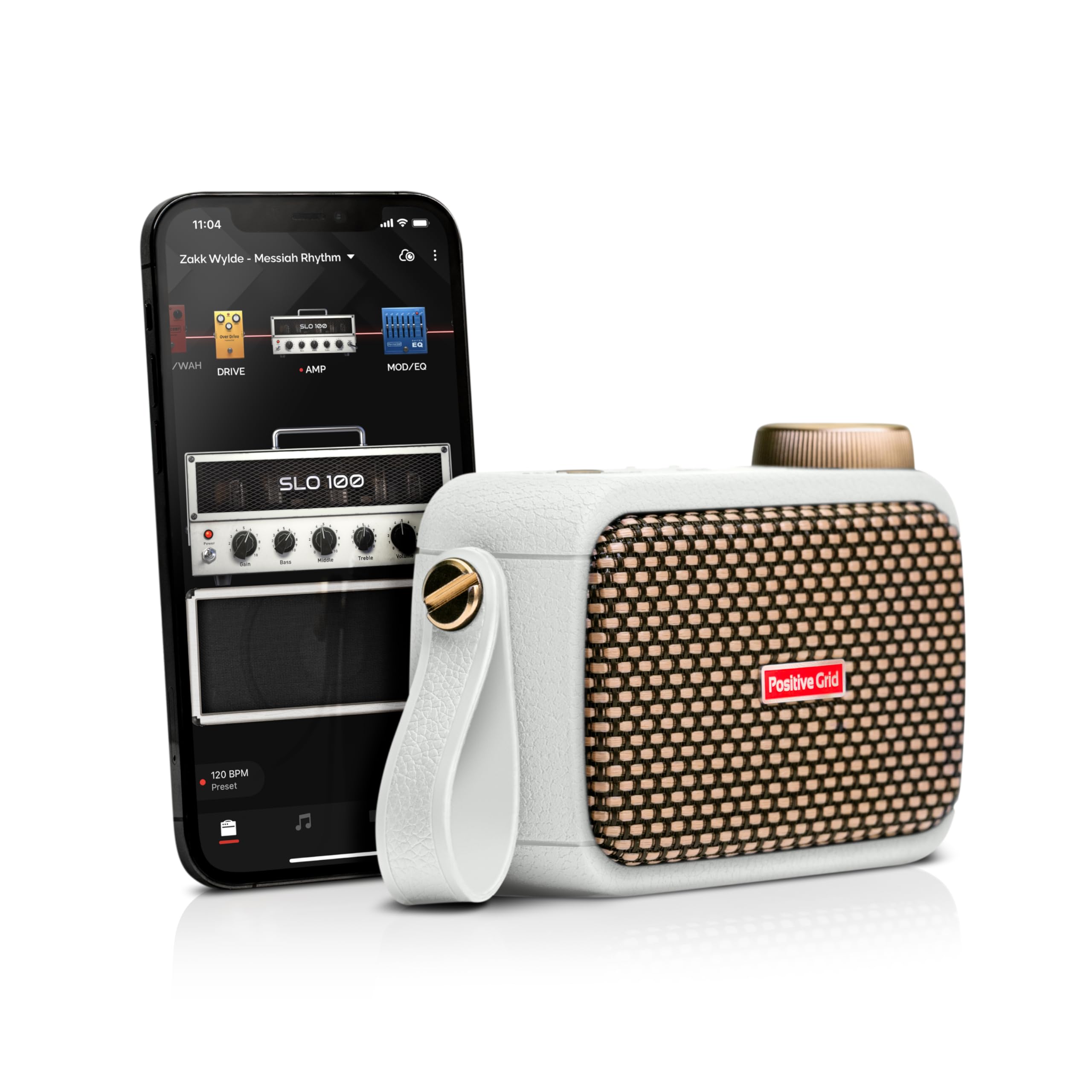 Positive Grid Spark Go 5W Ultra-Portable Smart Guitar Amp, Headphone Amp & Bluetooth Speaker With Smart App For Electric Guitar,