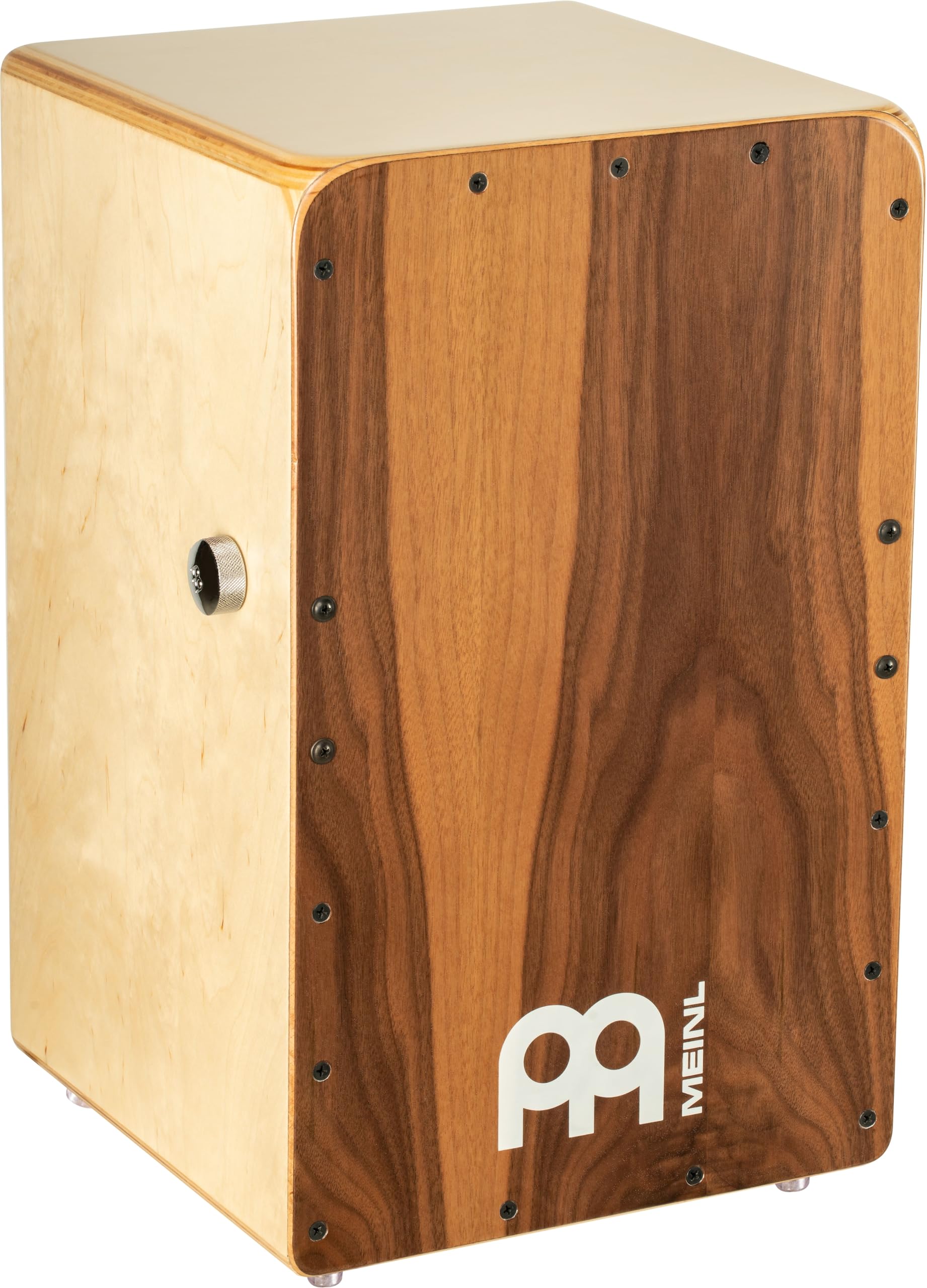 Meinl Cajon Box Drum with Snare Switch Knob - NOT MADE IN CHINA - Walnut Frontplate / Baltic Birch Body, Snarecraft Professional