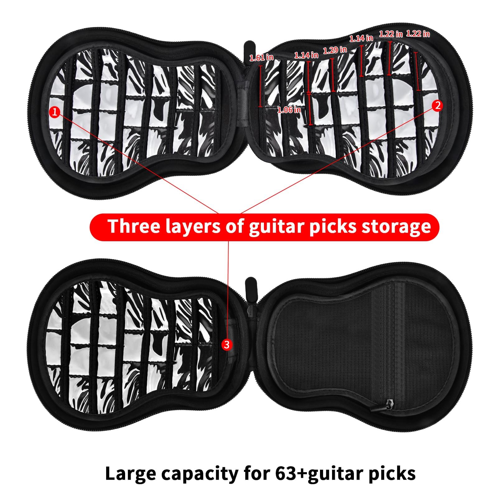 ANKHOH Guitar Pick Holder Case for Fender/for Acoustic/for ChromaCast/for D 'Addario/for JIM DUNLOP/for Bolopick/for UNLP MUSICA