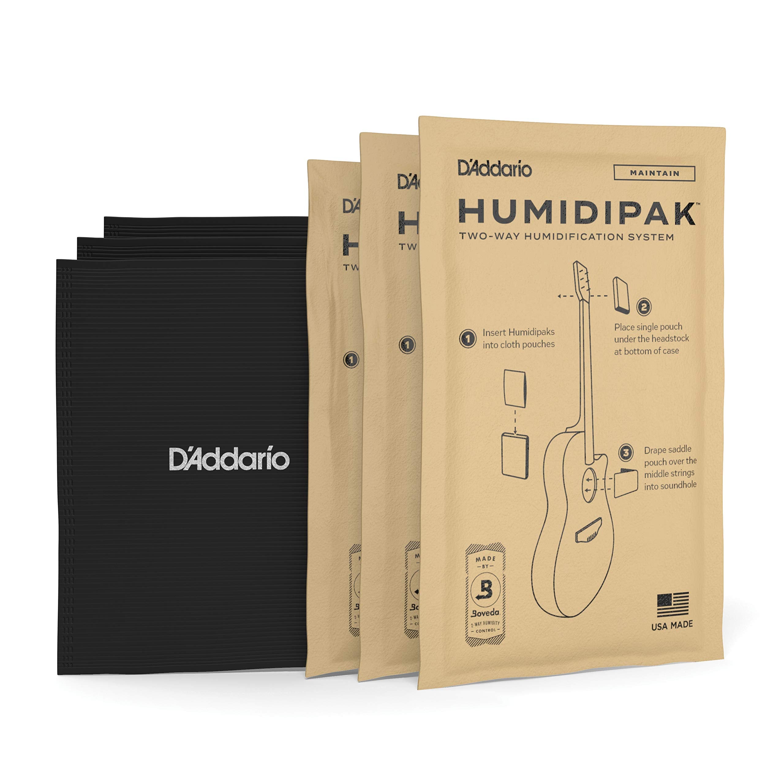 D'Addario Accessories Guitar Humidifier System - Humidipak Maintain Kit - Automatic Humidity Control System - Maintenance-Free,
