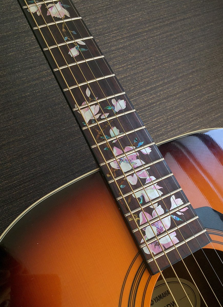 Jockomo Magnolia Flower Tree Of Life Guitar Position Mark Inlay Sticker