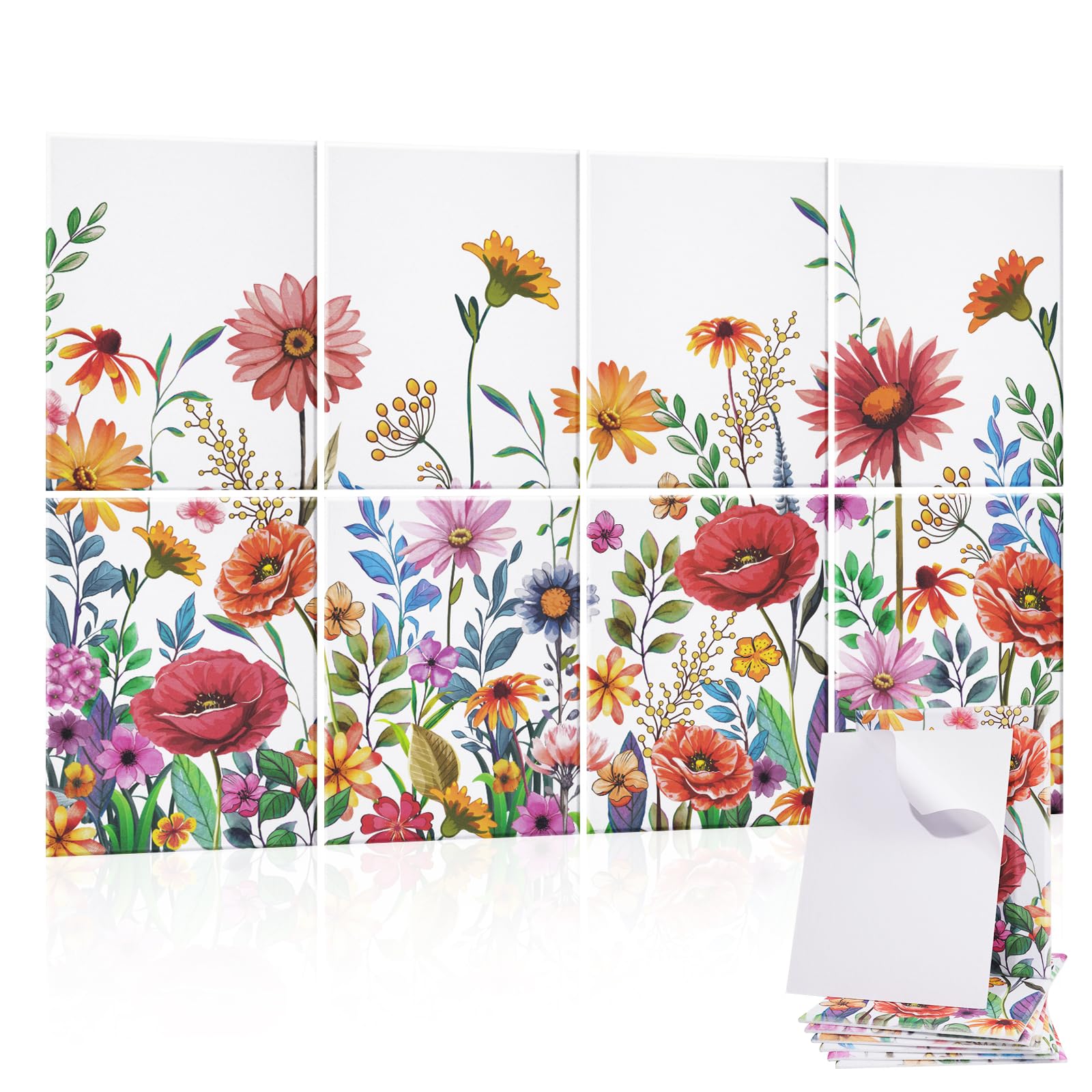Tutmyrea 8 Pack Art Acoustic Panels, 48''X32'' Self-Adhesive Soundproof Wall Panels, Decorative Sound Absorbing Panels, Acoustic