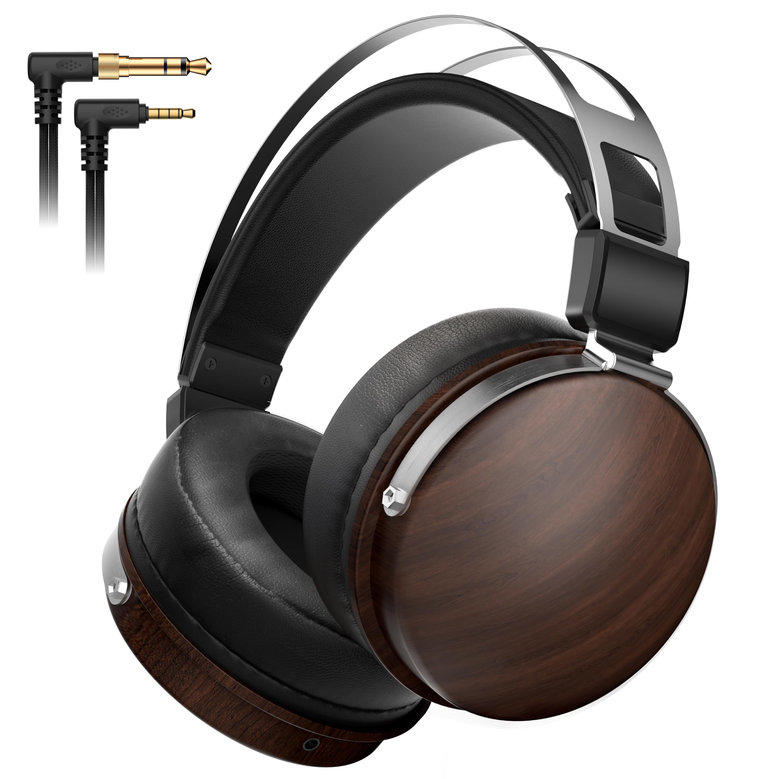 SEJJ Wired Studio Headphones with 32O, Professional Over-Ear Monitor Headset for Recording Mixing DJ Podcast Audiophile, Detacha
