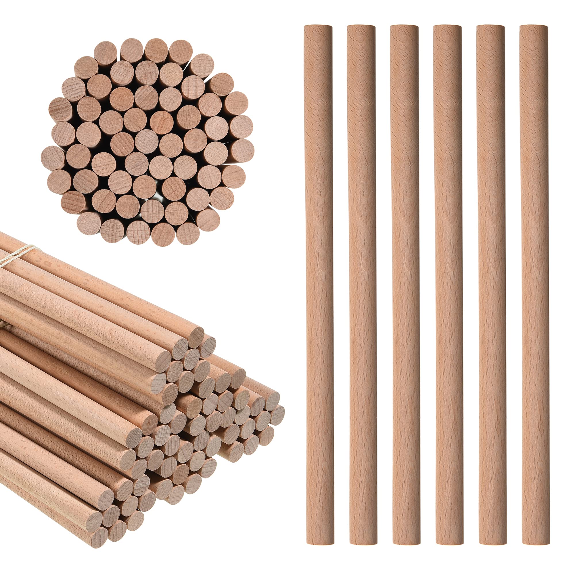 60 Pack Rhythm Sticks for Kids, 12 Inch Wood Lummi Sticks Music Percussion Sticks