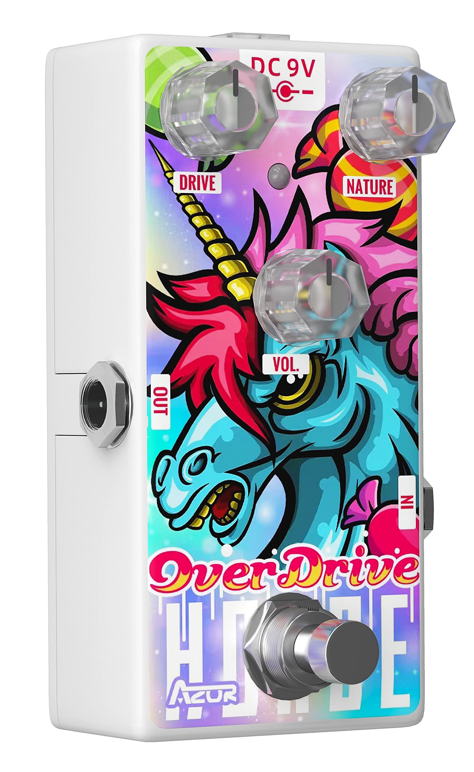 AZOR Overdrive Guitar Pedal, Horse Mini Overdrive Analog Effect Pedal for Electric Guitar Pedalboard True Bypass AP504