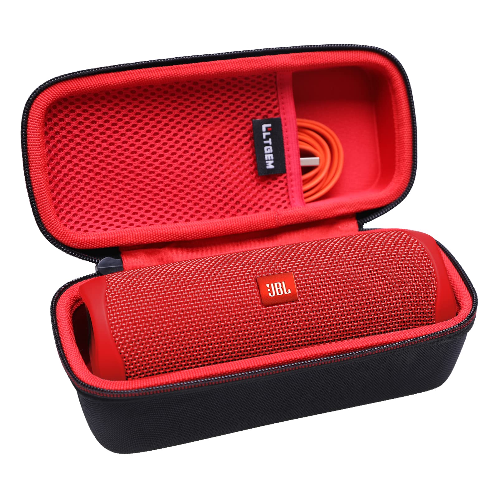 LTGEM Case Compatible with JBL Flip 7/5 / 6 / Grip Waterproof Portable Bluetooth Speaker, Office Travel Carrying Storage Bag - B