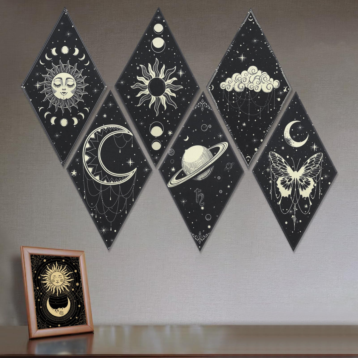 Tutmyrea 6 Pack Art Acoustic Panels Soundproof Wall Panels With Self-Adhesive, 20X12Inchs Sound Absorbing Panels Boho Wall Decor