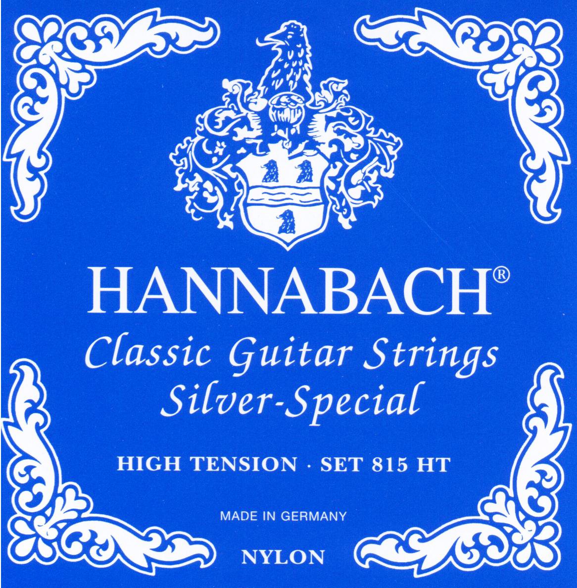 Hannabach 652537 Series 815 Silver Special High Tension String Set For Classic Guitar - Blue
